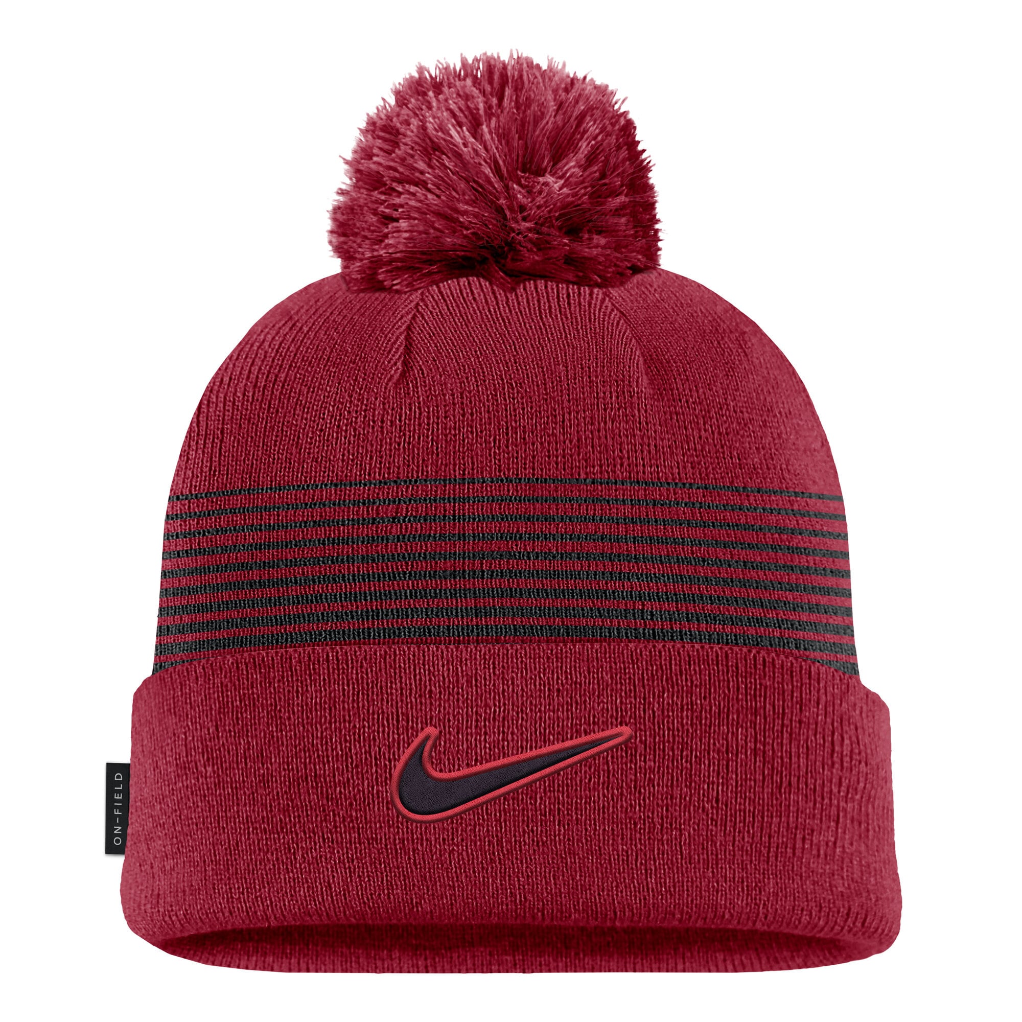 Men's Nike Garnet South Carolina Gamecocks 2026 On-Field Peak Cuffed Knit Hat with Pom