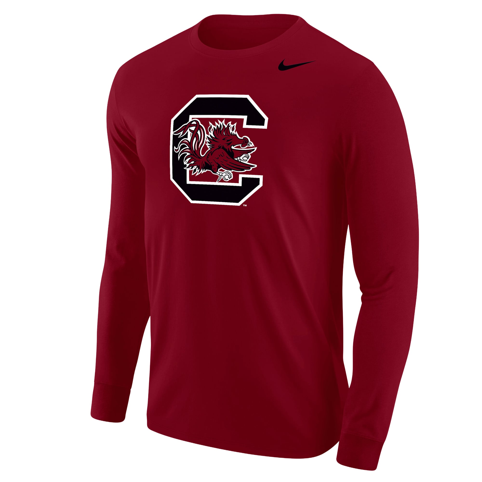 Men's Nike Garnet South Carolina Gamecocks Script Long Sleeve T-Shirt