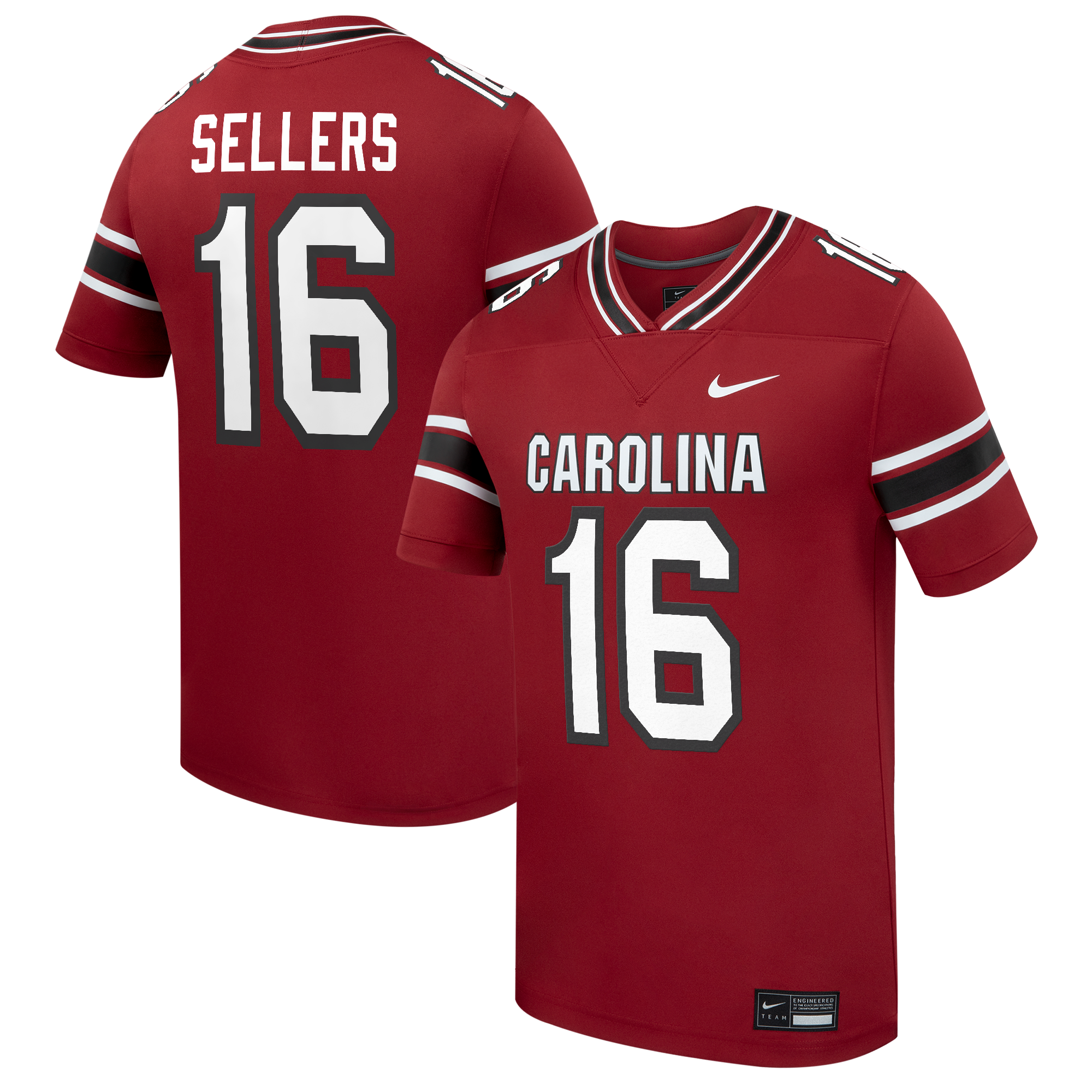 Maillot de football américain Nike LaNorris Sellers Grenat des Gamecocks Caroline du Sud pour homme