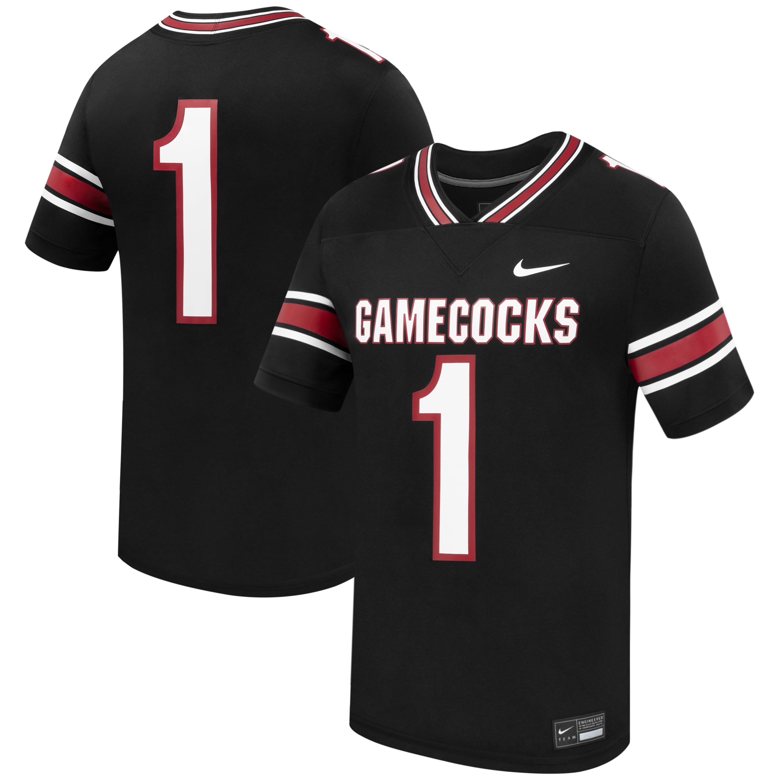 Men's Nike #1 Garnet South Carolina Gamecocks Home Replica Football Jersey