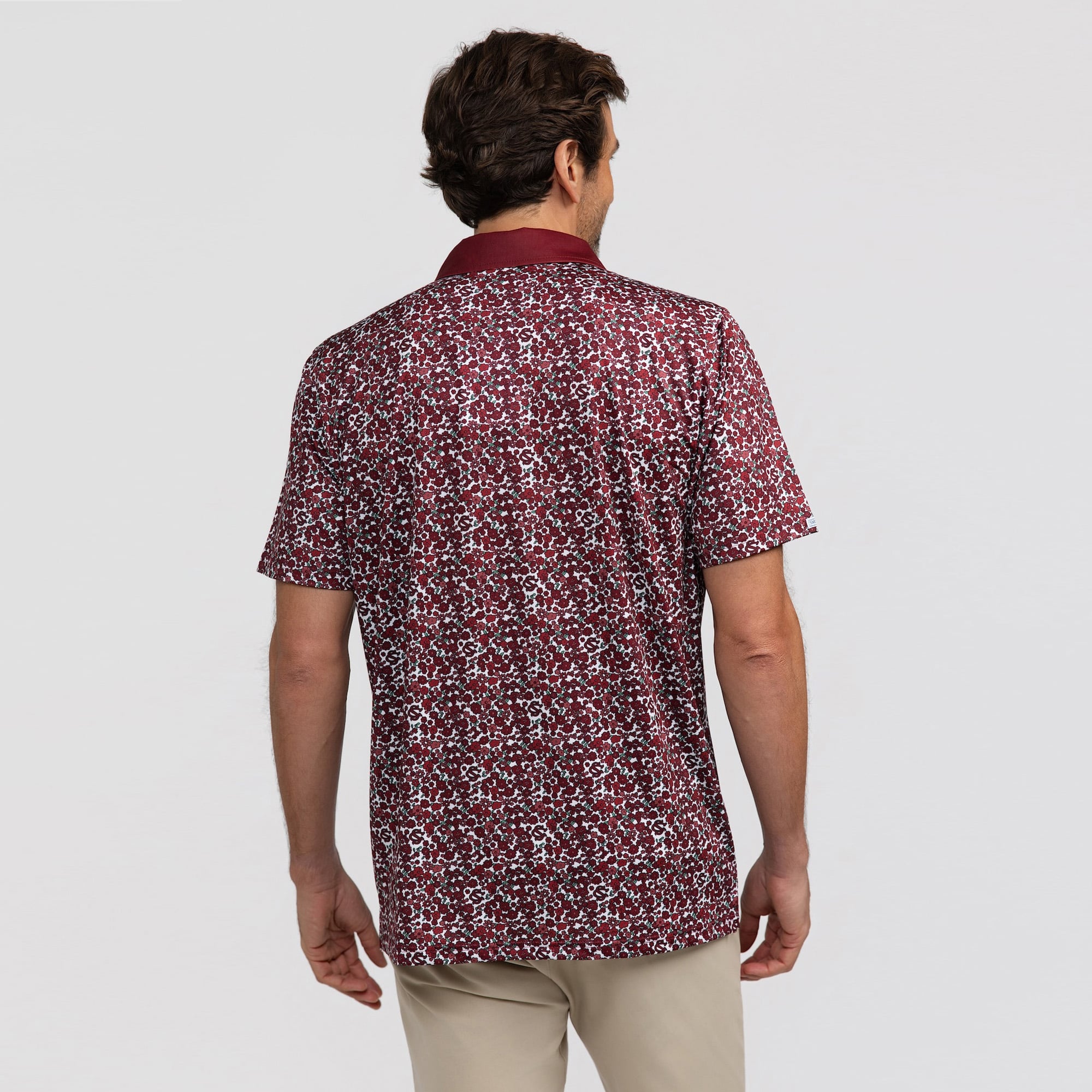 Men's Smith & Quinn Garnet South Carolina Gamecocks Poppies Teddy Polo