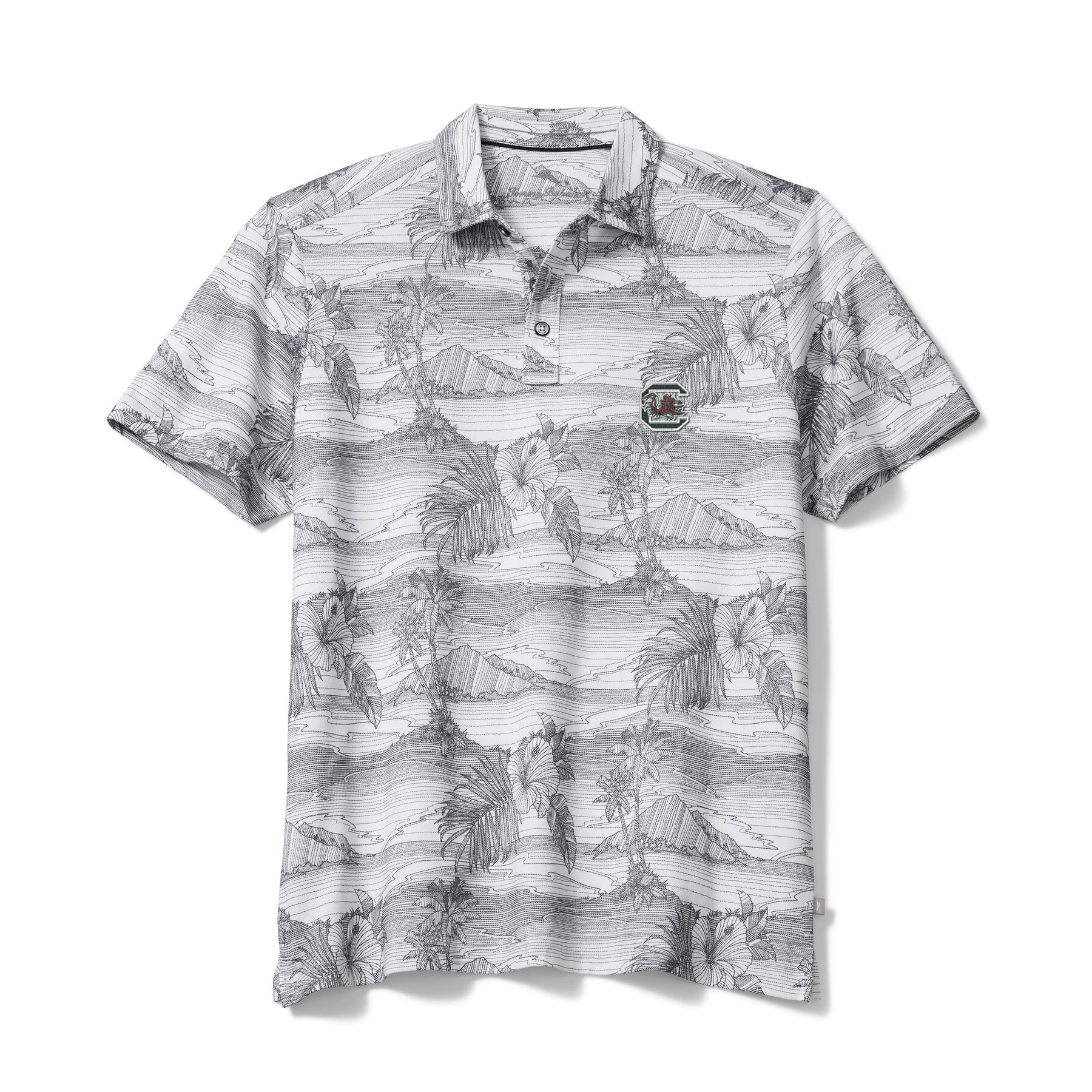 Men's Tommy Bahama Gray South Carolina Gamecocks Corsica Coast IslandZone Polo
