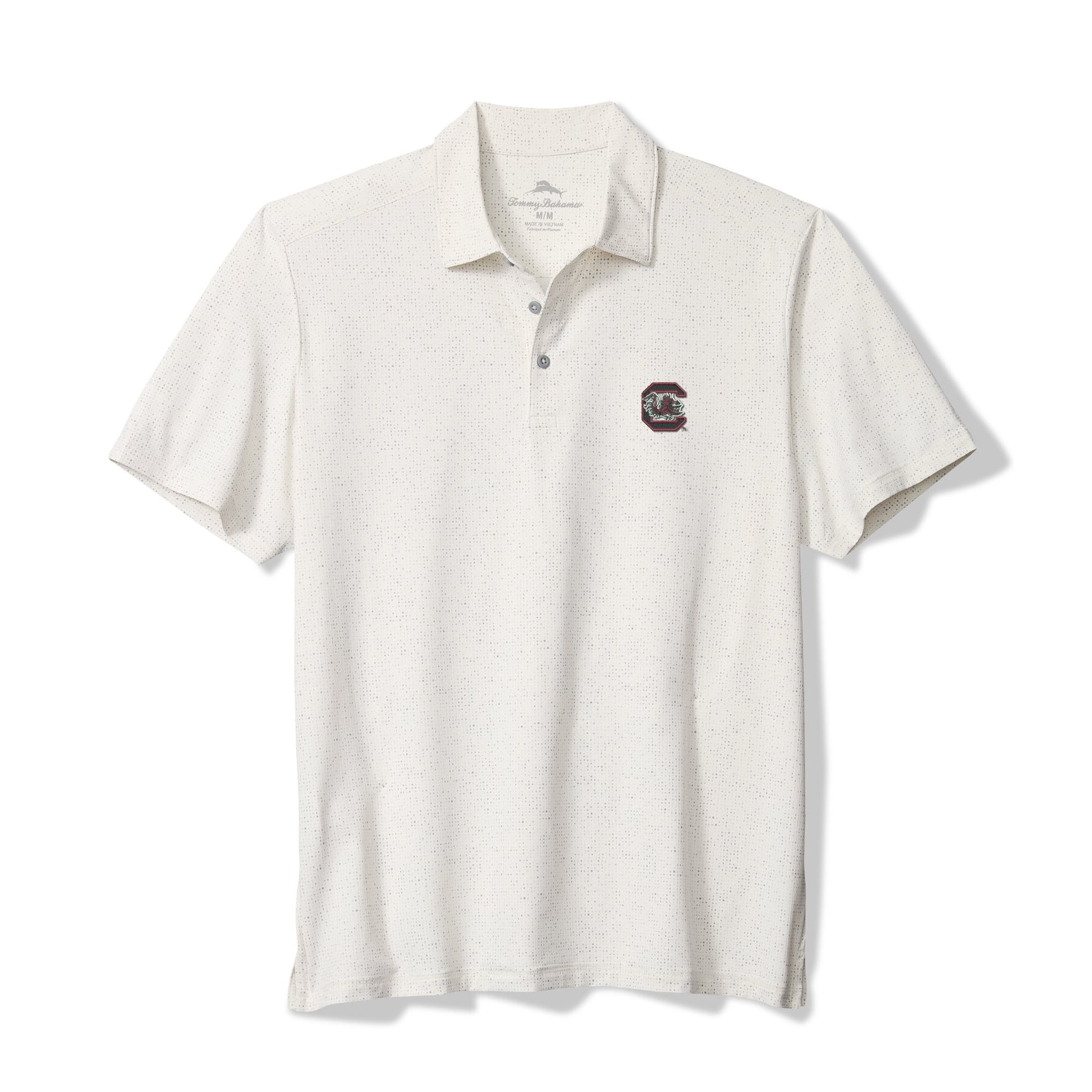 Men's Tommy Bahama White South Carolina Gamecocks Palm Dunes IslandZone Polo