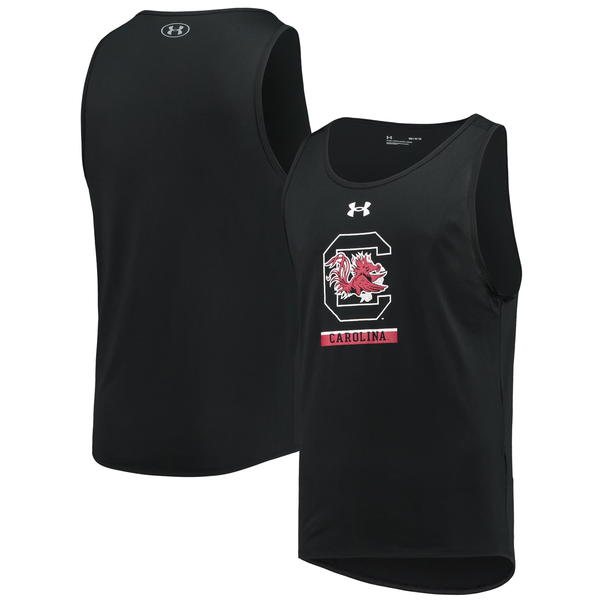 Men's Under Armour Black South Carolina Gamecocks Logo Scoop Neck