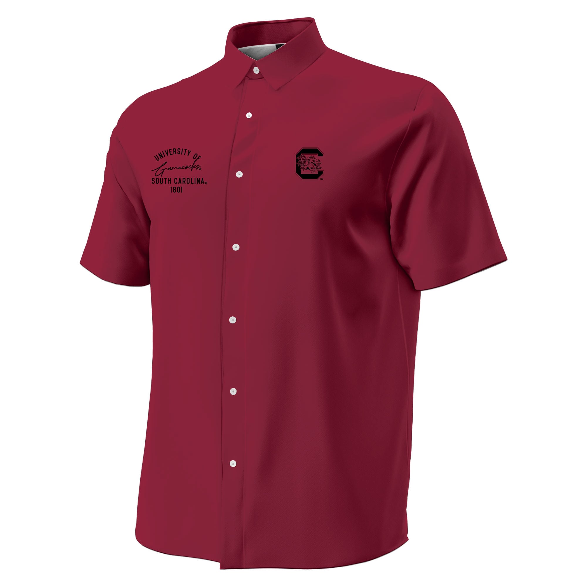 Chemise boutonnée Under Armour Garnet South Carolina Gamecocks Gameday Armourfuse Camp pour homme