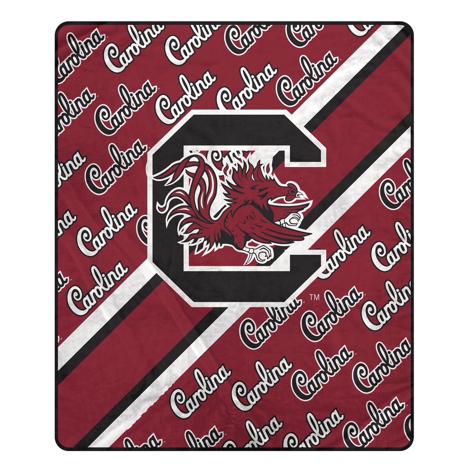 Couverture ultra douce Pegasus South Carolina Gamecocks, 152 x 178 cm (60 x 70 pouces) en diagonale, doublée et ornée du logo.