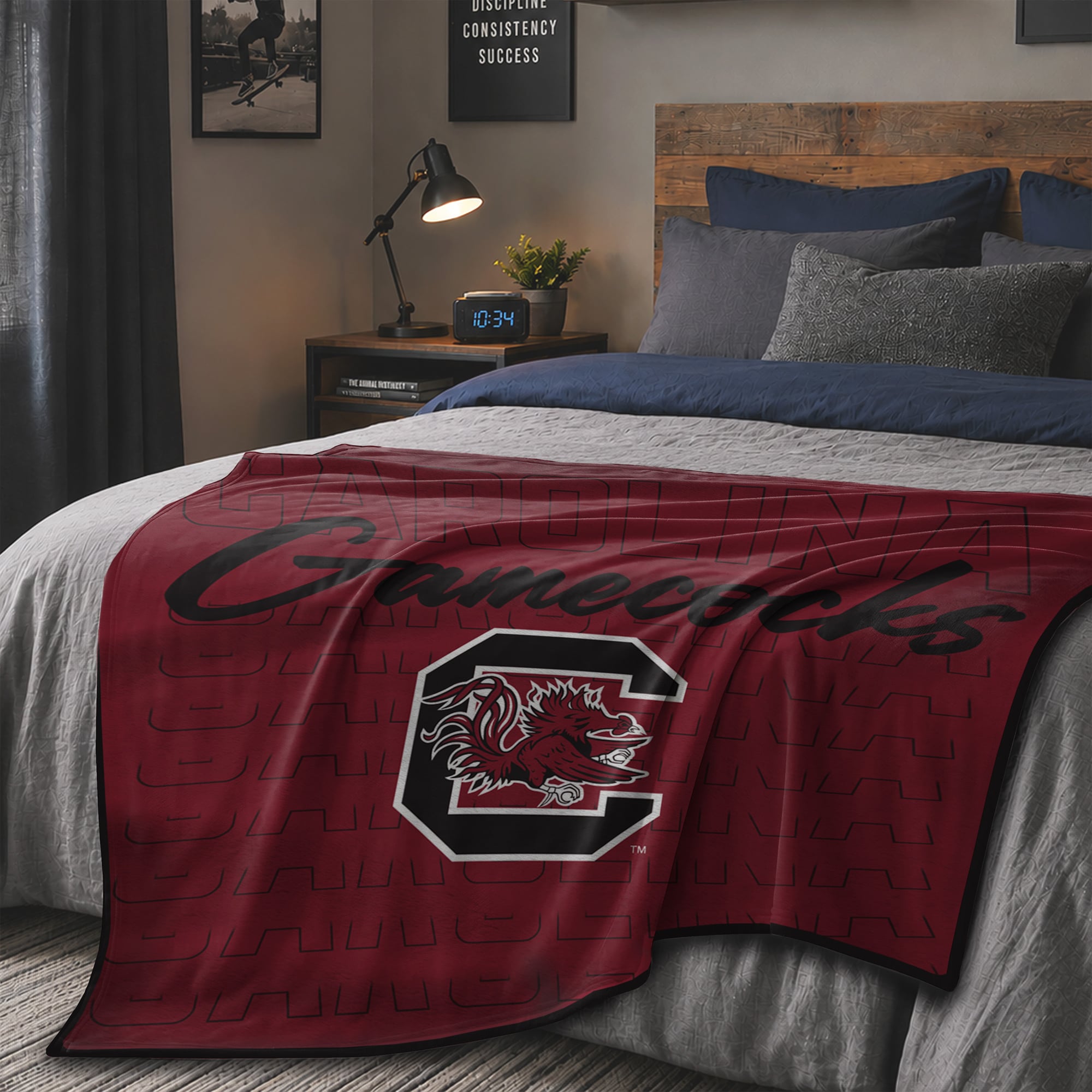 Couverture ultra douce Pegasus South Carolina Gamecocks Echo Script Fade 50" x 60"