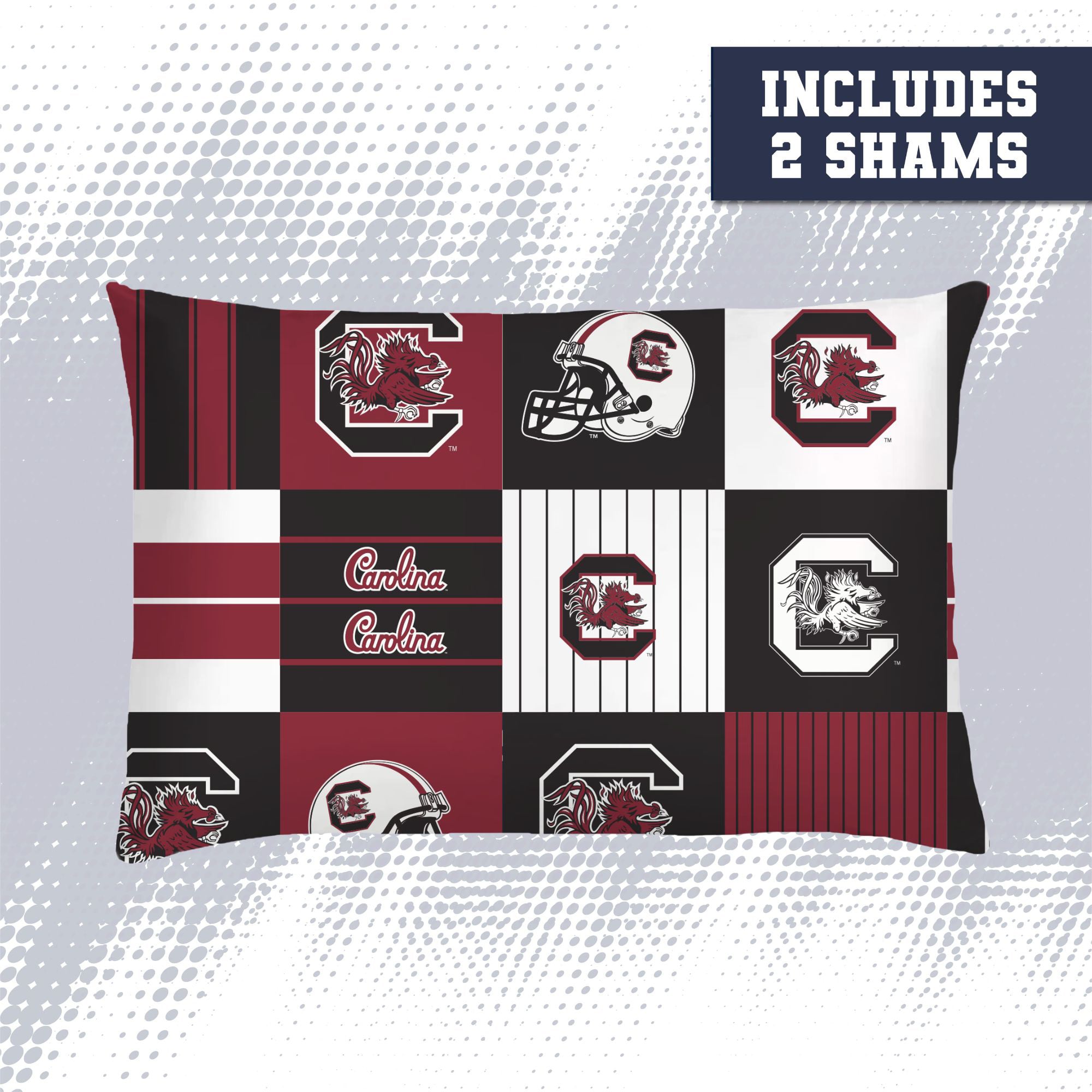 Ensemble de literie trois pièces à carreaux patchwork Pegasus South Carolina Gamecocks (grand lit/queen)
