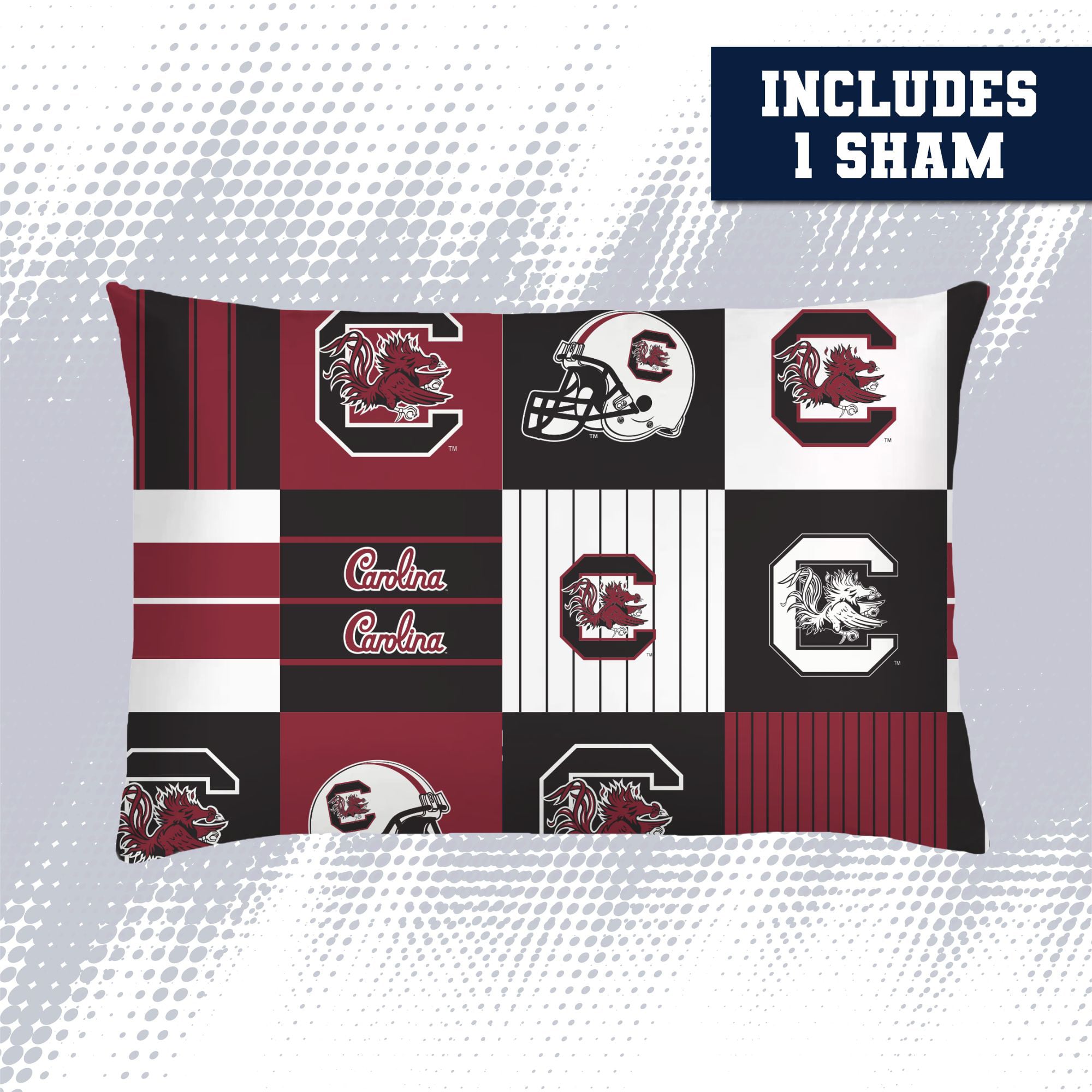 Ensemble de literie deux pièces Pegasus South Carolina Gamecocks Patchwork Plaid Twin/Twin XL
