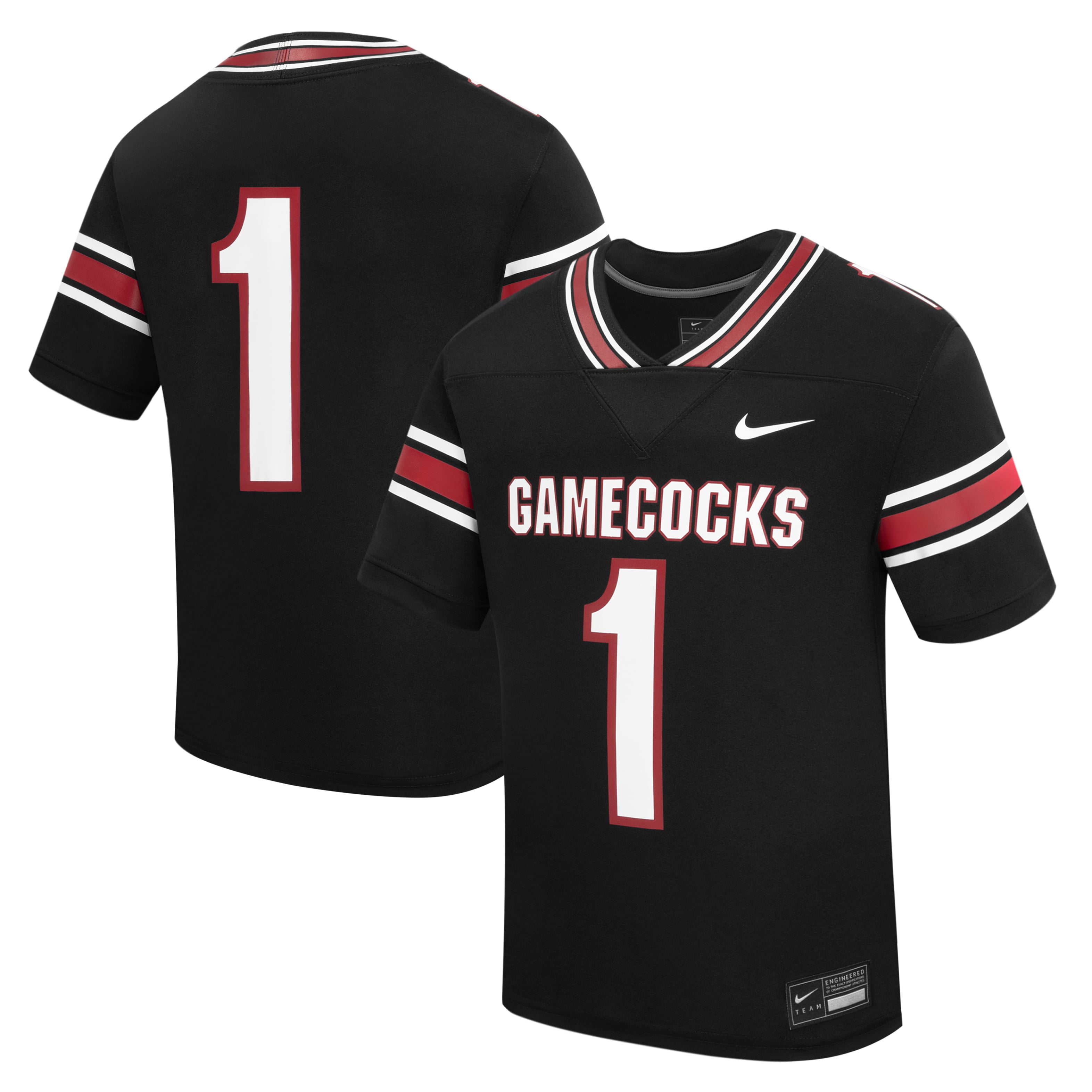 Preschool Nike #1 Black South Carolina Gamecocks Alternate Replica Football Jersey