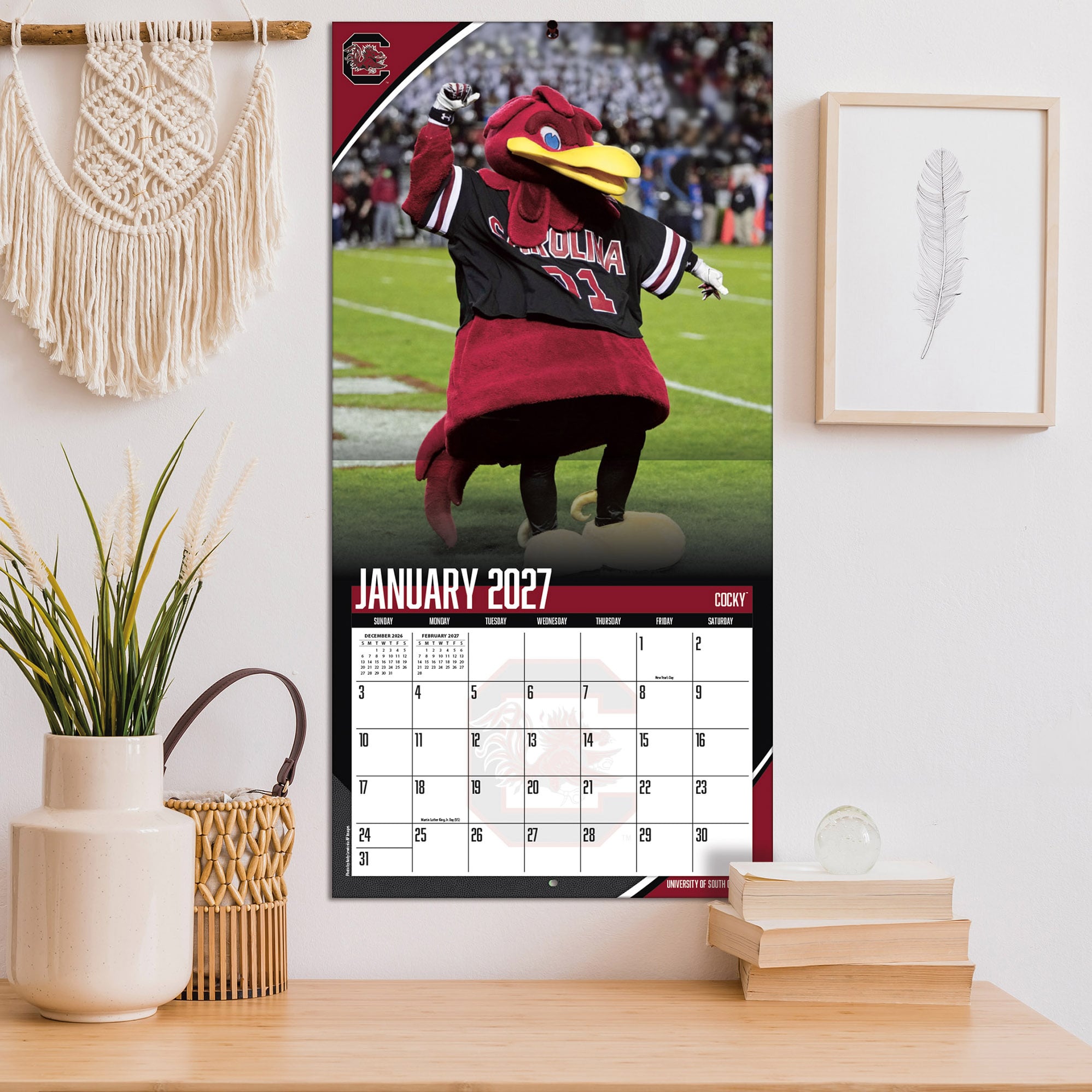 South Carolina Gamecocks 2027 12” x 12” Team Wall Calendar