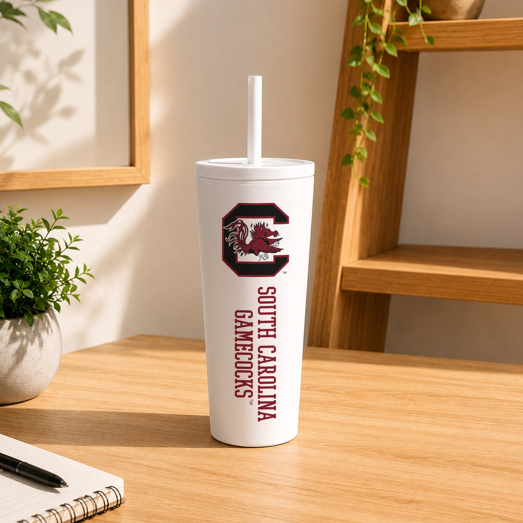 South Carolina Gamecocks 24oz. No Spill Straw Tumbler