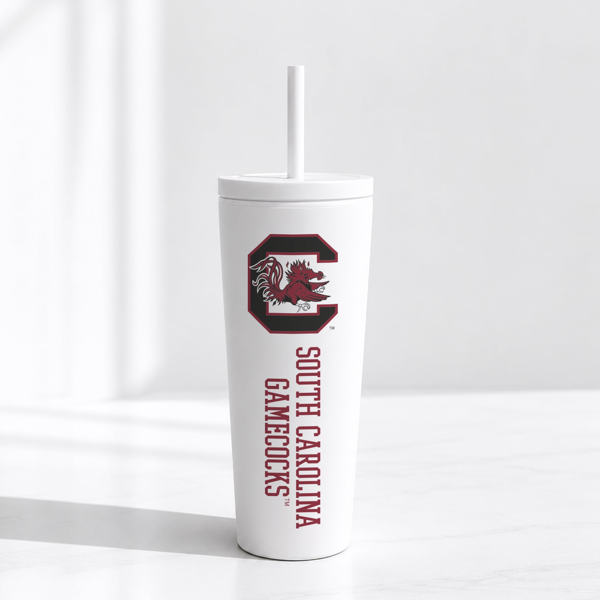 South Carolina Gamecocks 24oz. No Spill Straw Tumbler