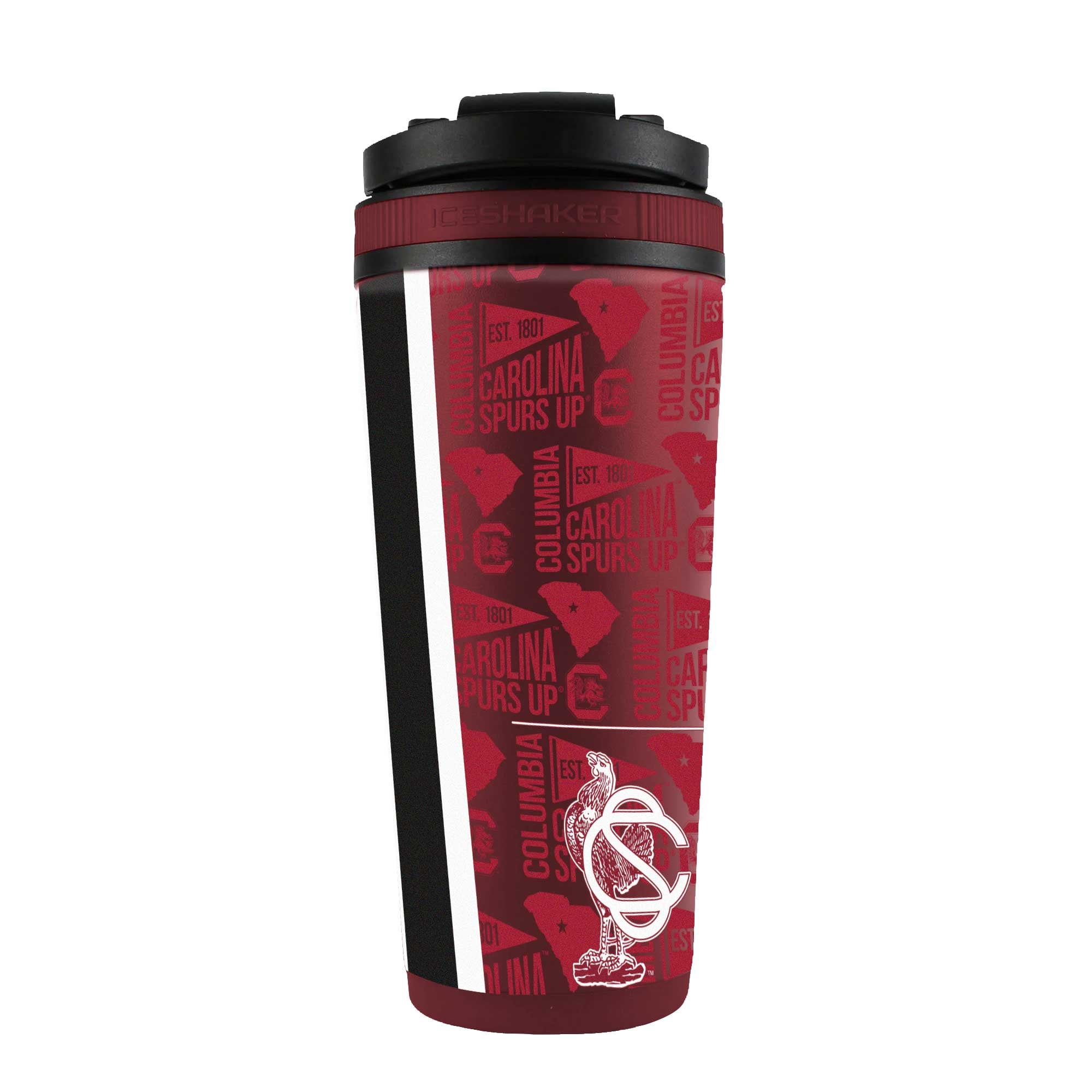 Bouteille shaker en acier inoxydable 4D de 26 oz des Gamecocks de Caroline du Sud
