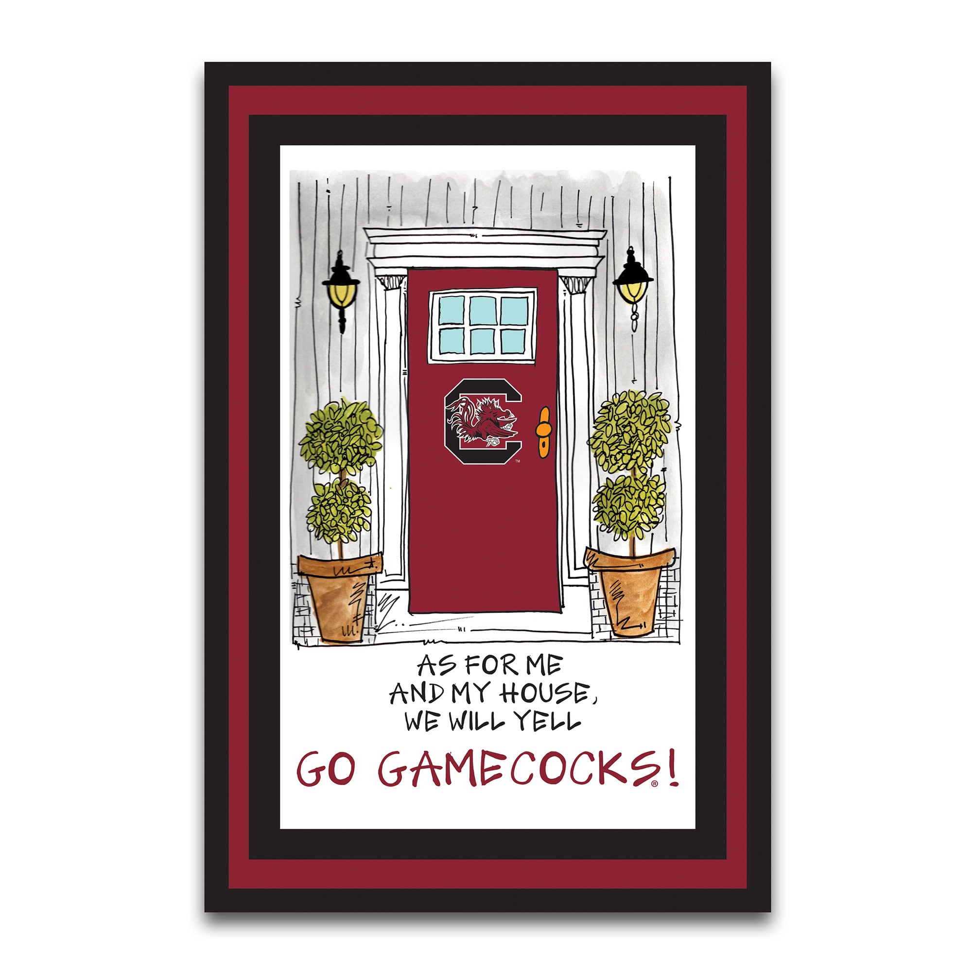 Drapeau de jardin « As For Me » des Gamecocks de Caroline du Sud (30 x 45 cm)
