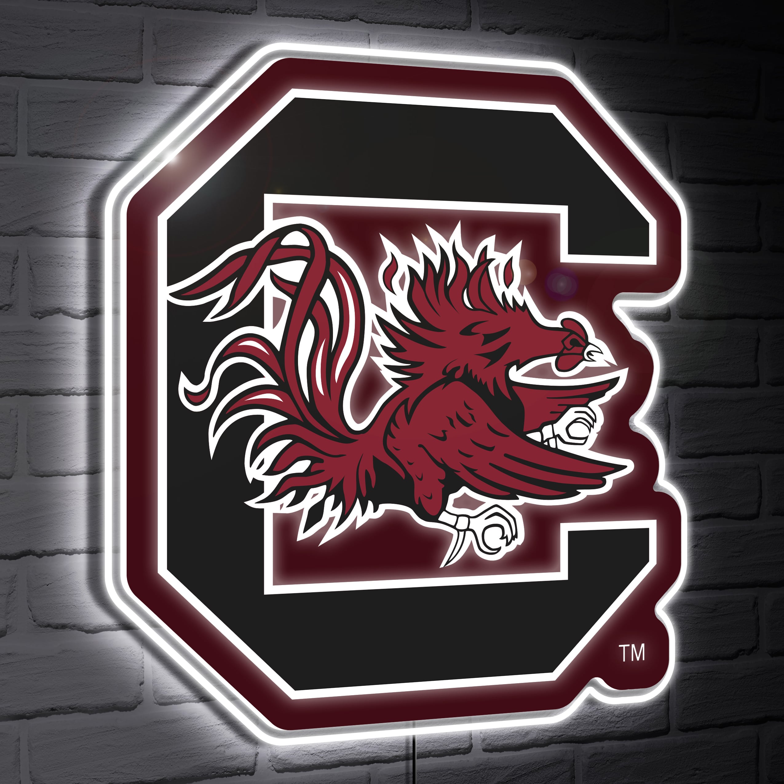 Interlocked Sc South Carolina Logo South Carolina Gamecocks 12'' X 12'' 3D Logo Wall