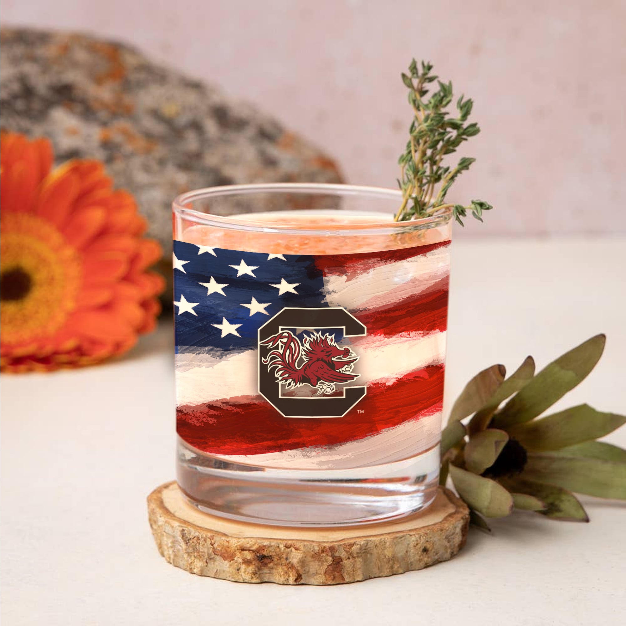 Ensemble de deux verres à whisky Americana de 414 ml (14 oz) aux couleurs des Gamecocks de Caroline du Sud