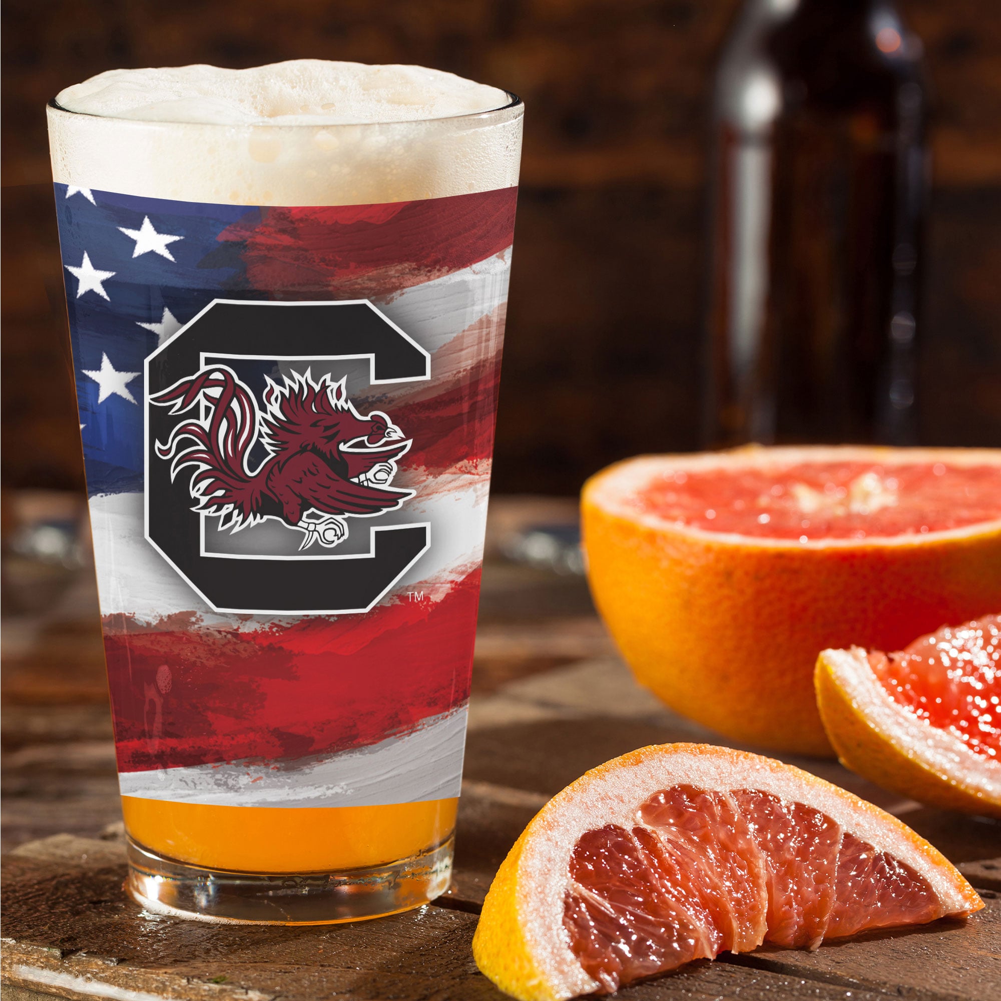 Ensemble de deux verres à bière Americana de 473 ml (16 oz) aux couleurs des Gamecocks de Caroline du Sud