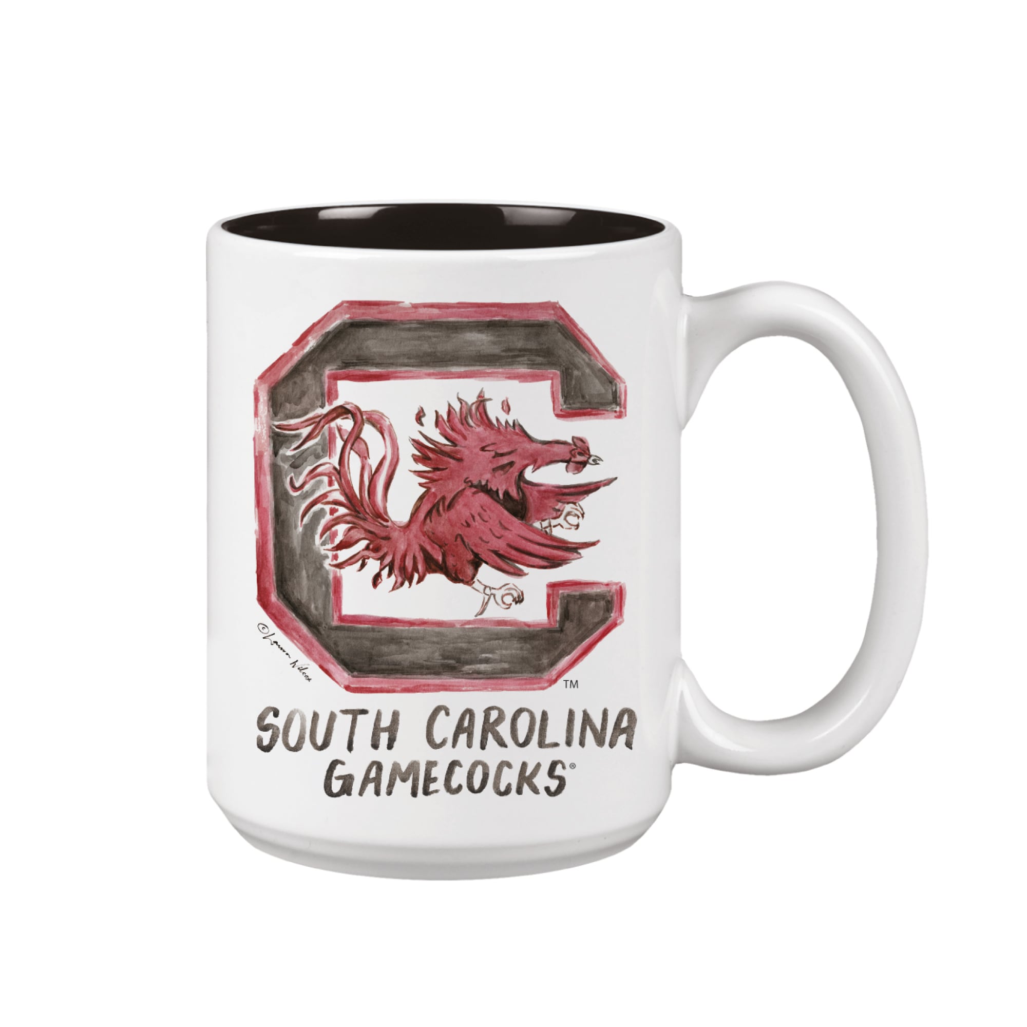 Ensemble de deux tasses de 44 cl (15 oz) à l'effigie de la mascotte Laura Wilcox, des Gamecocks de Caroline du Sud