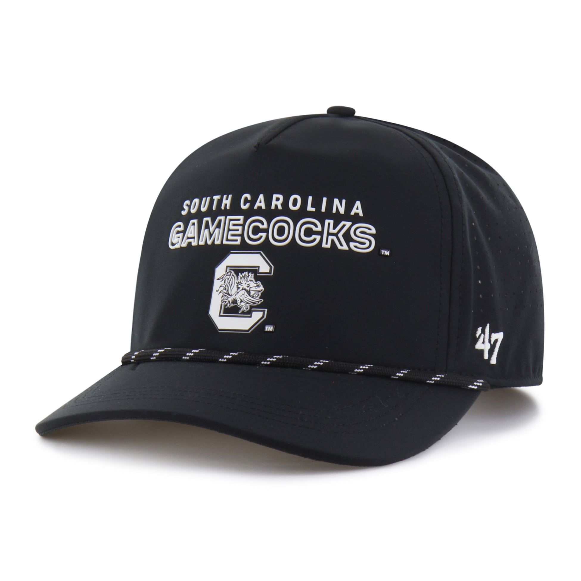 Unisex '47 Black South Carolina Gamecocks brrr° Rope Hitch Adjustable Hat