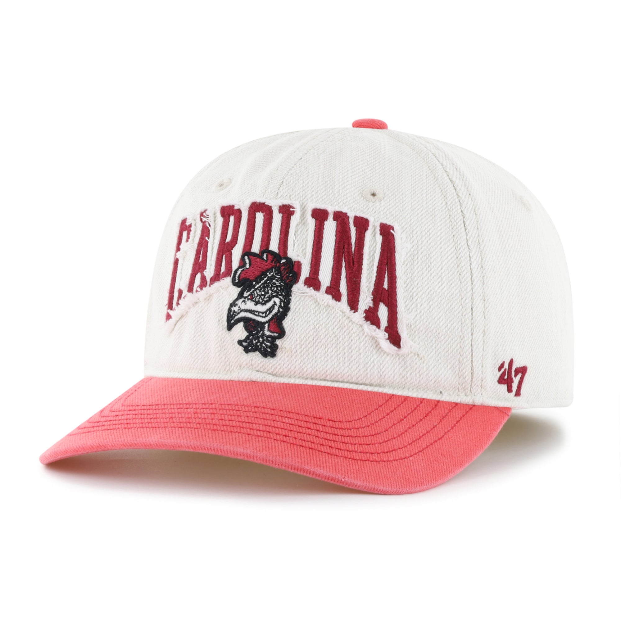 Casquette unisexe '47 Cream South Carolina Gamecocks Well Worn Clean Up Stretch Fit