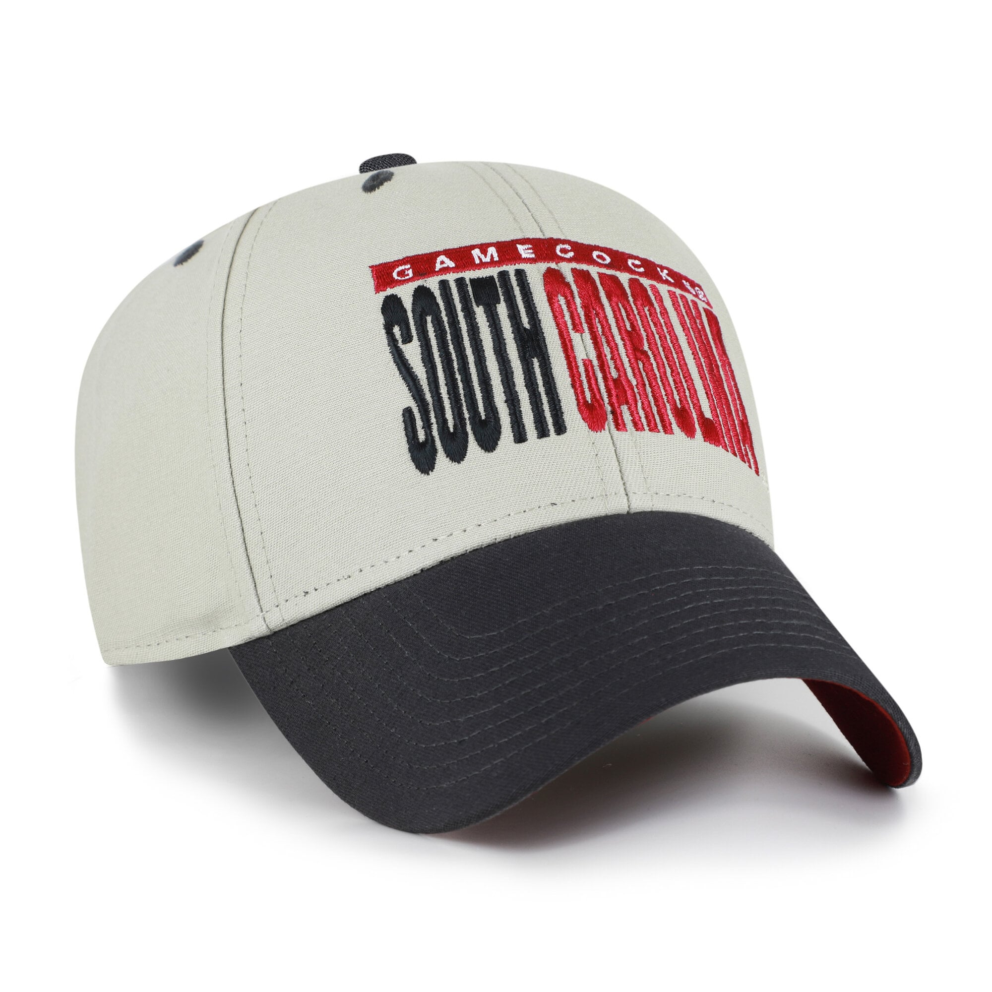 Unisex '47 Gray/Black South Carolina Gamecocks Half Block Text MVP Adjustable Hat