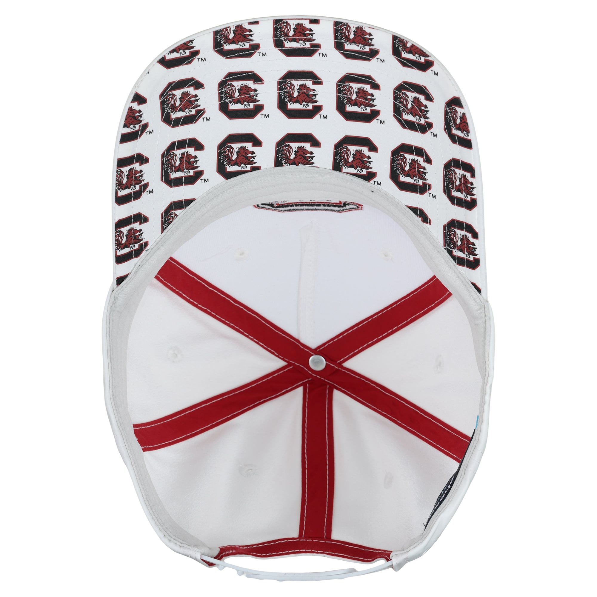 Unisex Ahead White South Carolina Gamecocks The Sideline Adjustable Hat