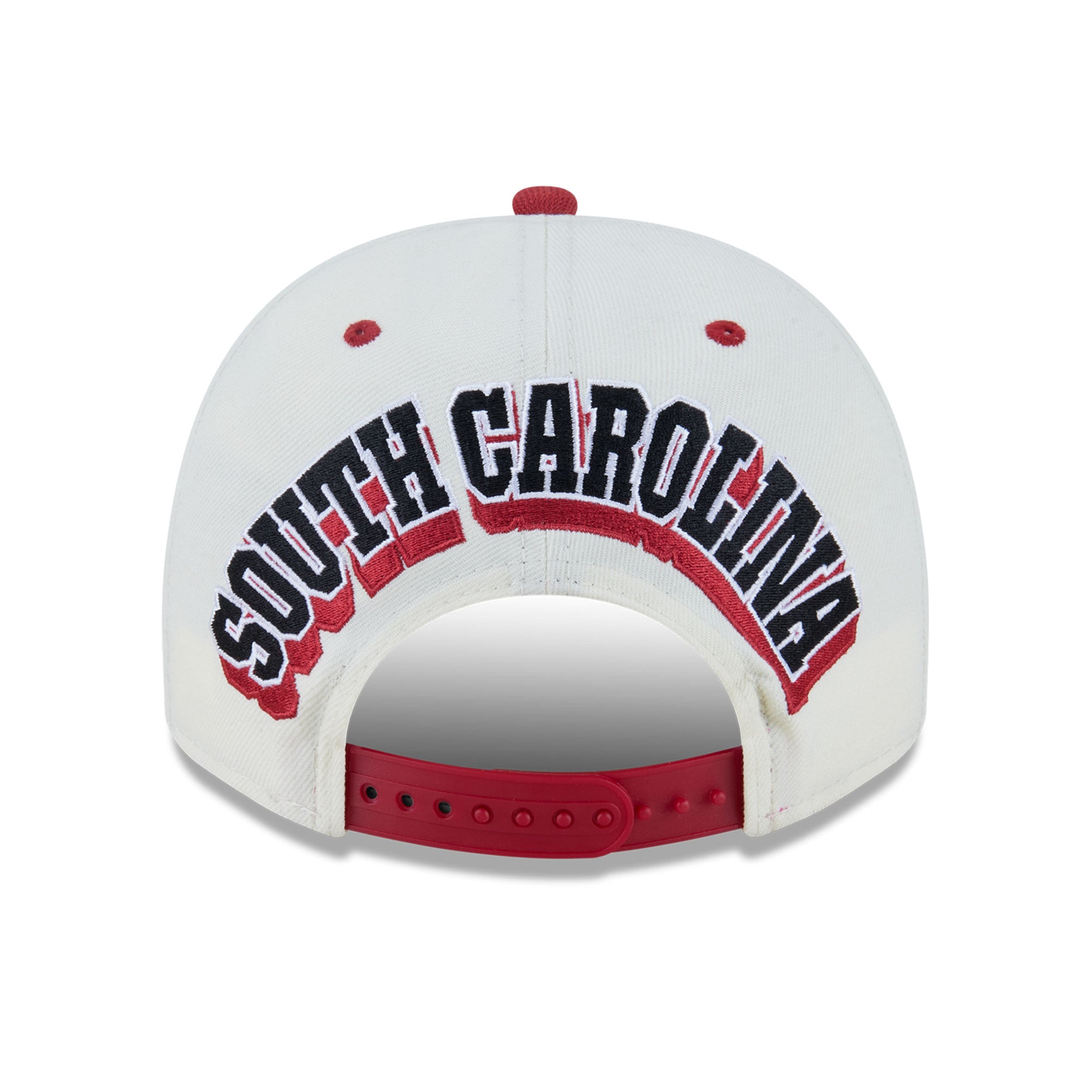 Casquette unisexe New Era blanche/grenat 9FIFTY A-Frame Snapback des Gamecocks de Caroline du Sud