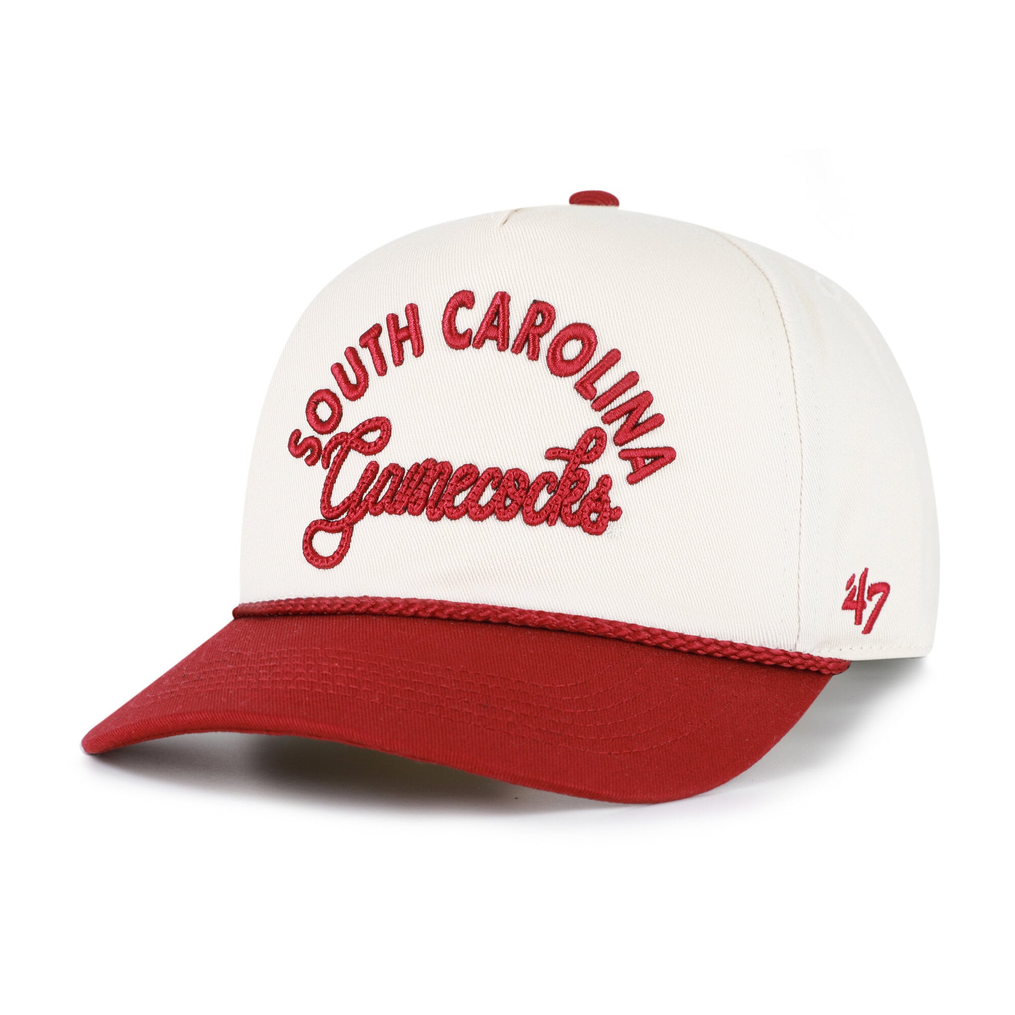 Casquette ajustable pour femme « 47 » crème/grenat South Carolina Gamecocks Rope Script Hitch
