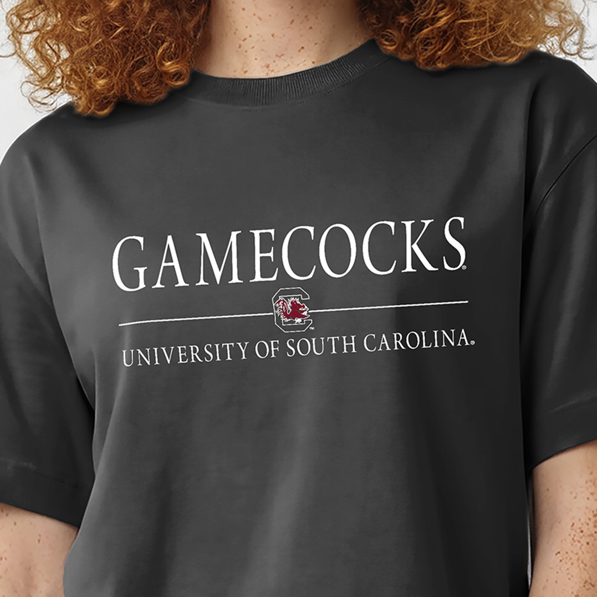 Women's Champion Black South Carolina Gamecocks Waist Length Wordmark T-Shirt