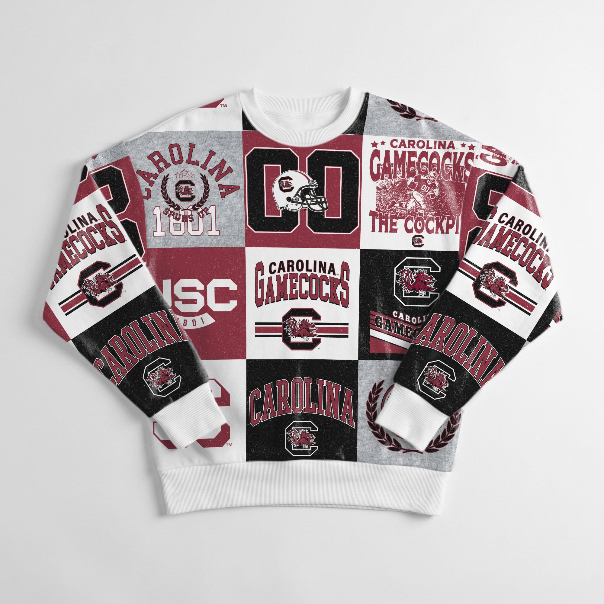 Pull à manches longues patchwork Gameday Couture Grenat South Carolina Gamecocks Highlight Reel pour femme