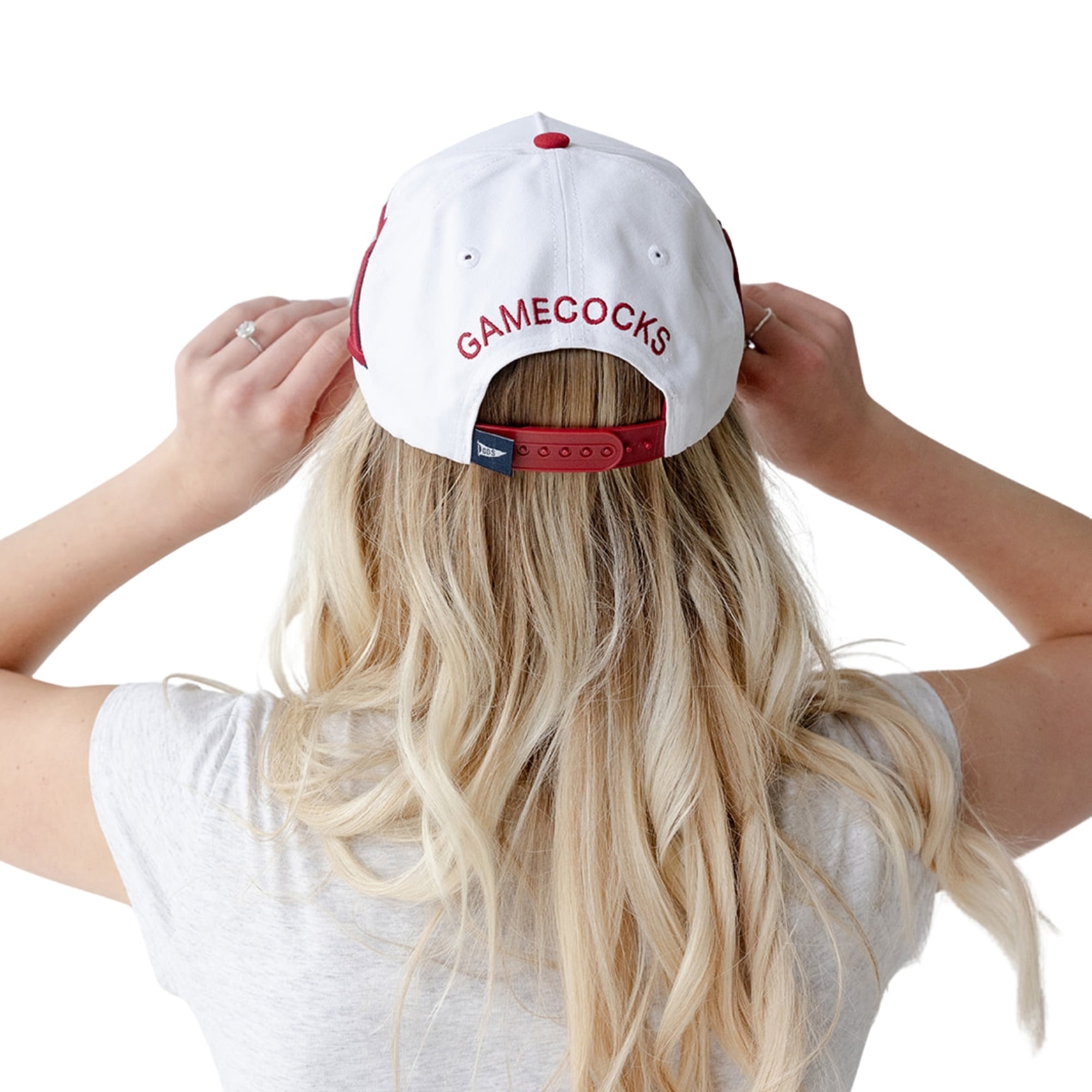 Women's Gameday Social White/Garnet South Carolina Gamecocks Five-Panel Rope Away Adjustable Hat
