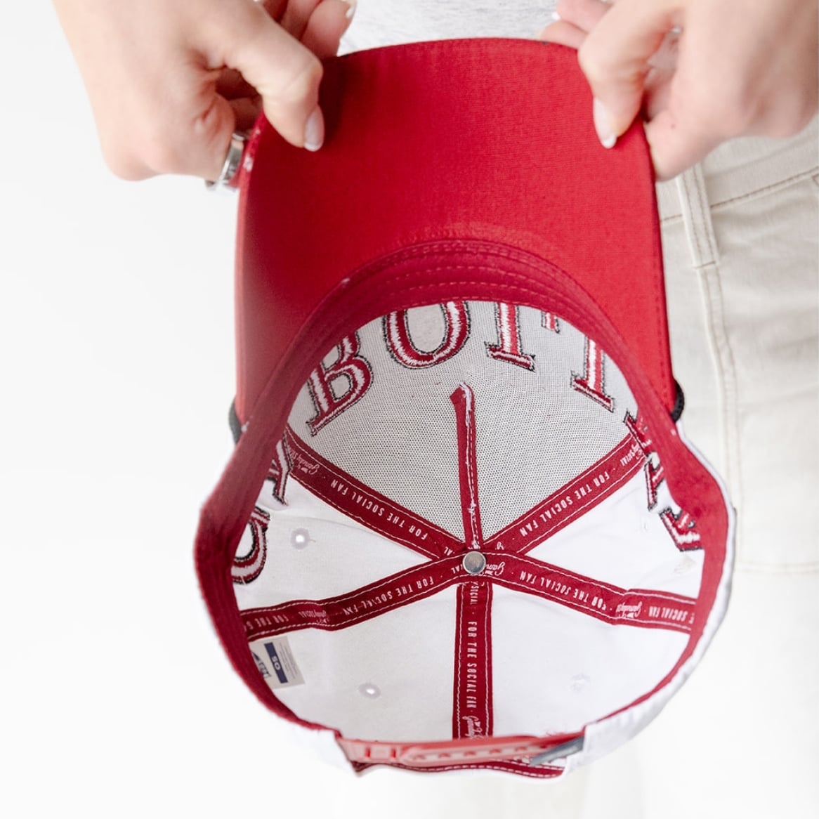 Women's Gameday Social White/Garnet South Carolina Gamecocks Five-Panel Rope Away Adjustable Hat