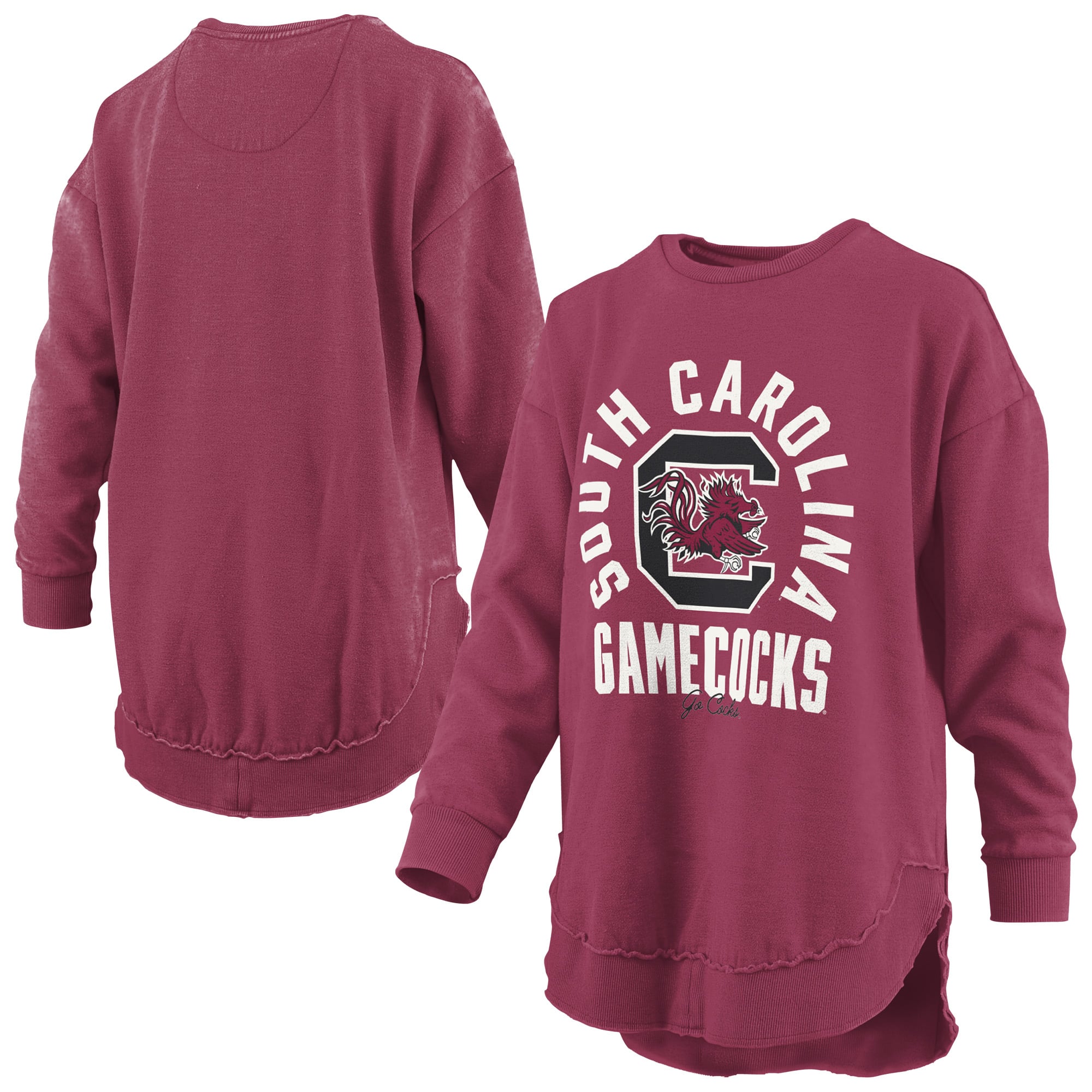 Women's Pressbox Garnet South Carolina Gamecocks Blitz Crewneck Sweatshirt