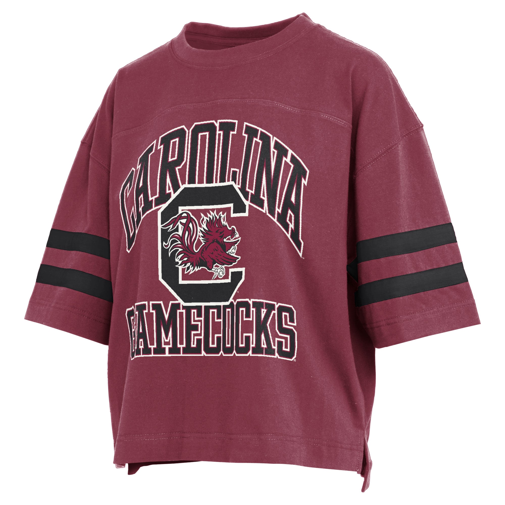 Women's Pressbox  Garnet South Carolina Gamecocks Wayne Tyler Cropped T-Shirt