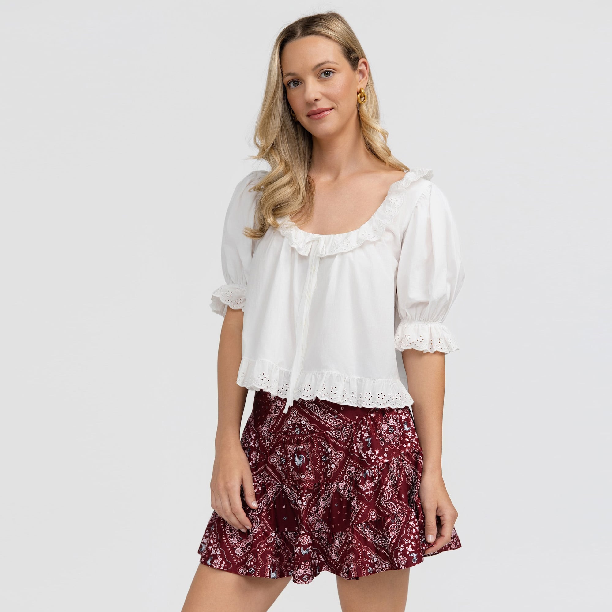 Women's Smith & Quinn Garnet South Carolina Gamecocks Avery Bandana Print Skort