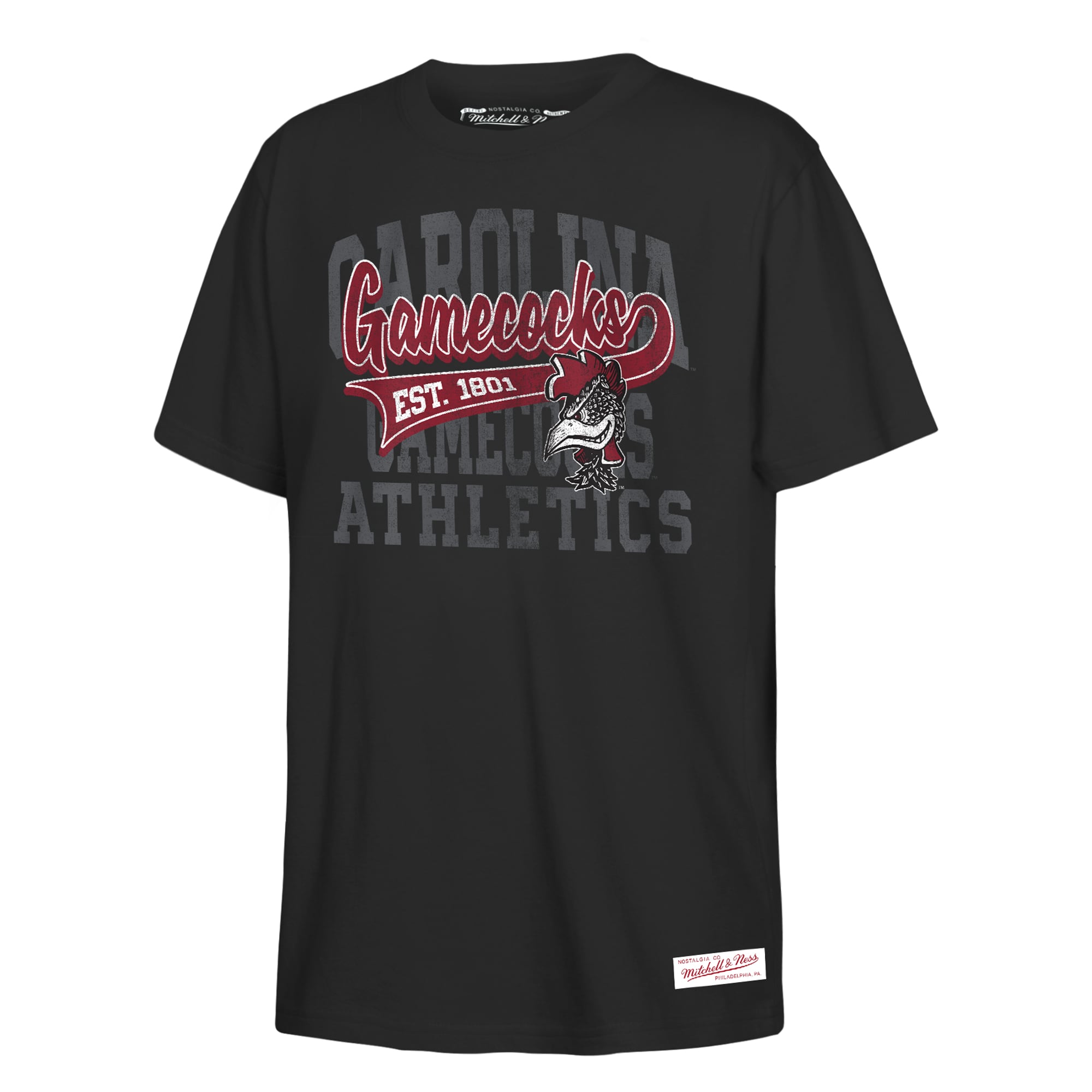 T-shirt rétro Mitchell & Ness noir pour jeunes des Gamecocks de Caroline du Sud