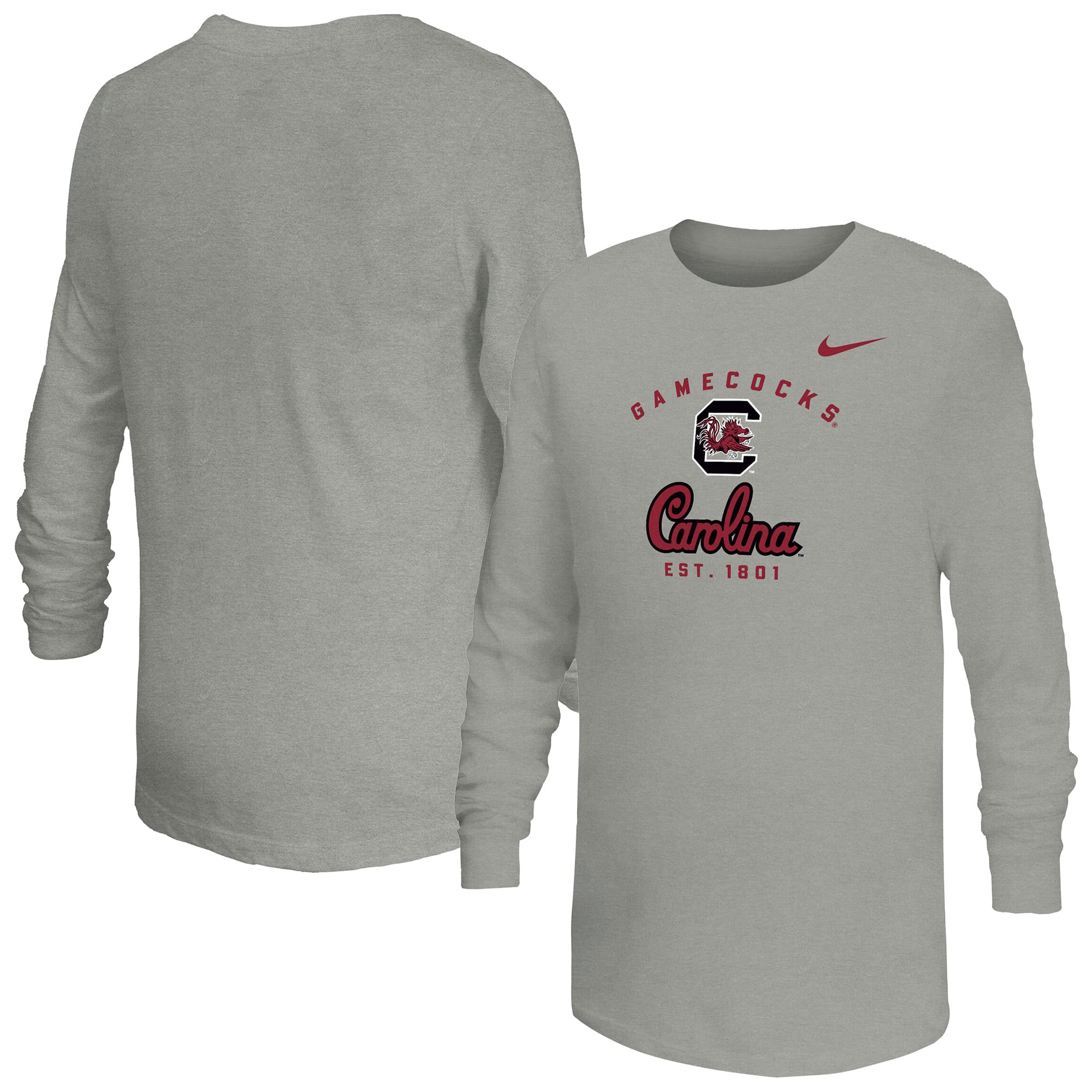 T-shirt à manches longues Nike Legend Dri-FIT gris pour jeunes des Gamecocks de Caroline du Sud