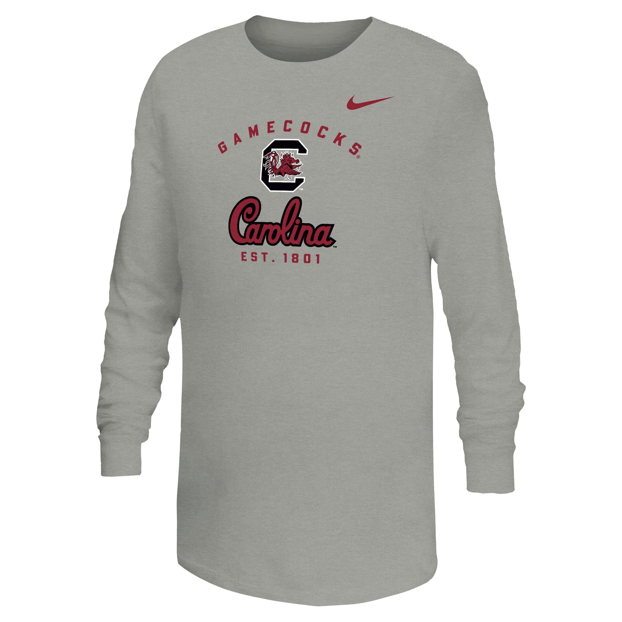 T-shirt à manches longues Nike Legend Dri-FIT gris pour jeunes des Gamecocks de Caroline du Sud