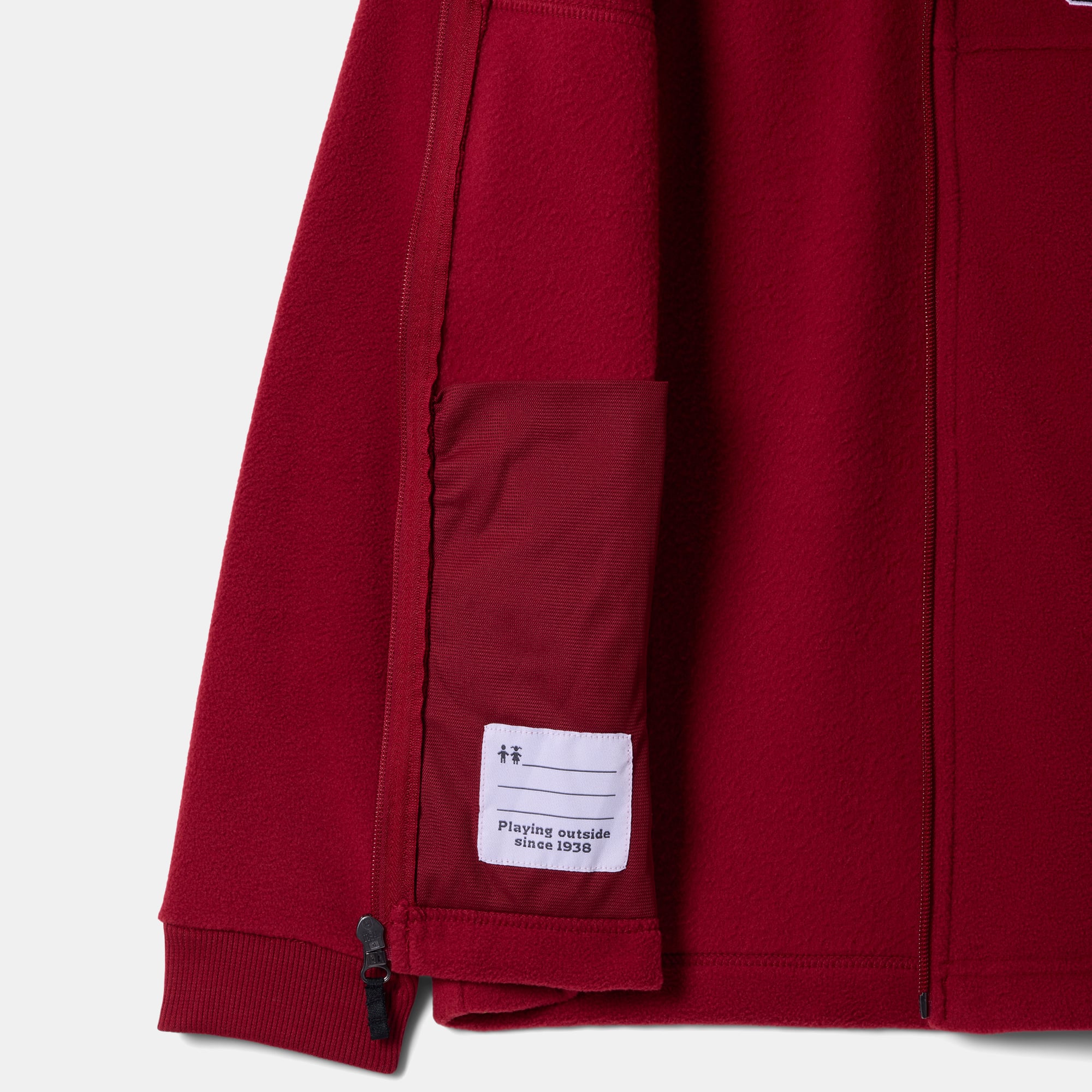 Sweat à capuche zippé en polaire Columbia Garnet South Carolina Flanker pour jeunes