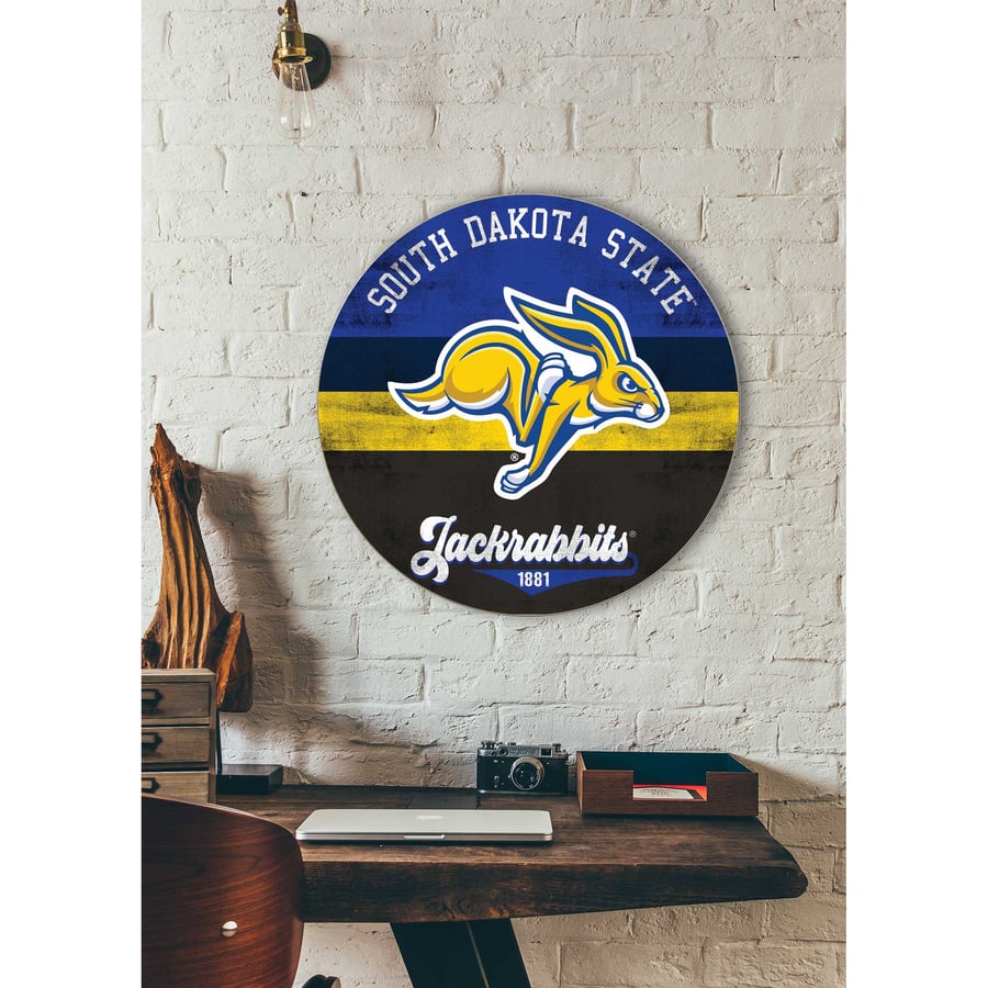 South Dakota State Jackrabbits 20'' x 20'' Retro Logo Circle Sign