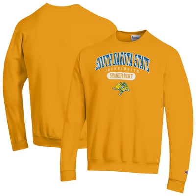 South Dakota State Jackrabbits Champion Unisex Grandparent Pill Box Eco Powerblend Sweatshirt - Yellow
