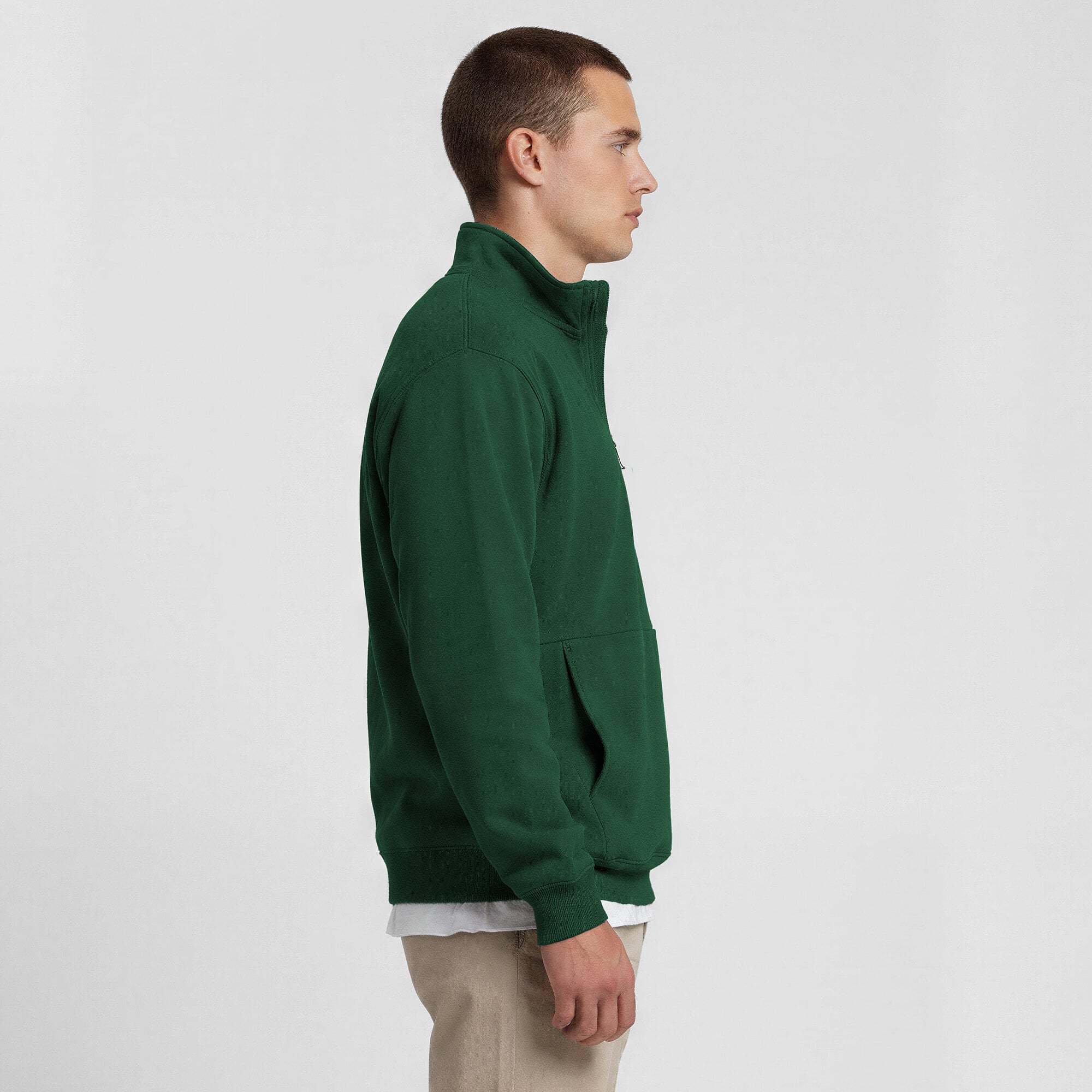 Pull polaire à col zippé Champion vert South Florida Bulls pour homme