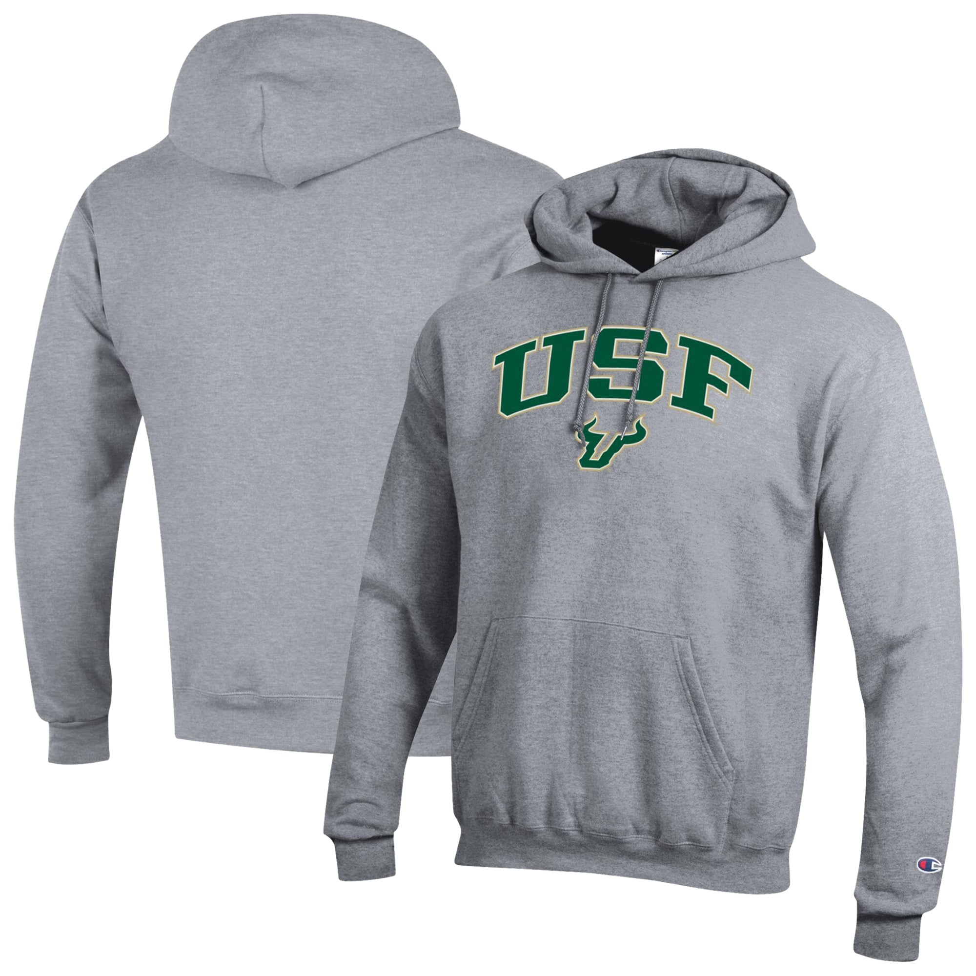 Sweat-shirt Champion pour homme, gris chiné, South Florida Bulls Arch Powerblend