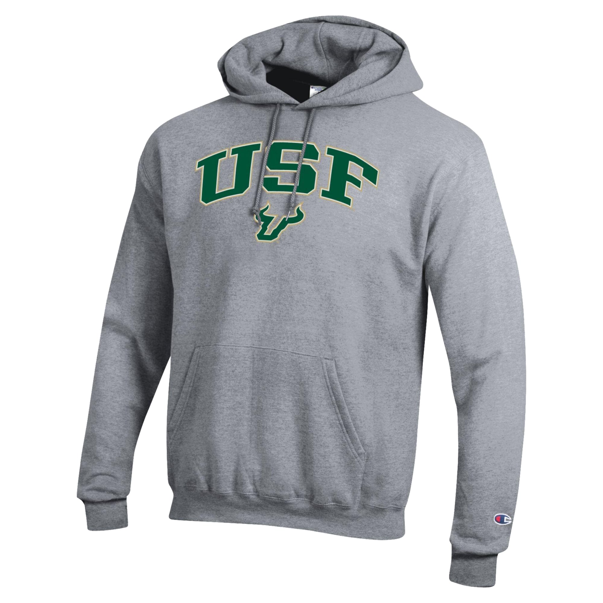 Sweat-shirt Champion pour homme, gris chiné, South Florida Bulls Arch Powerblend