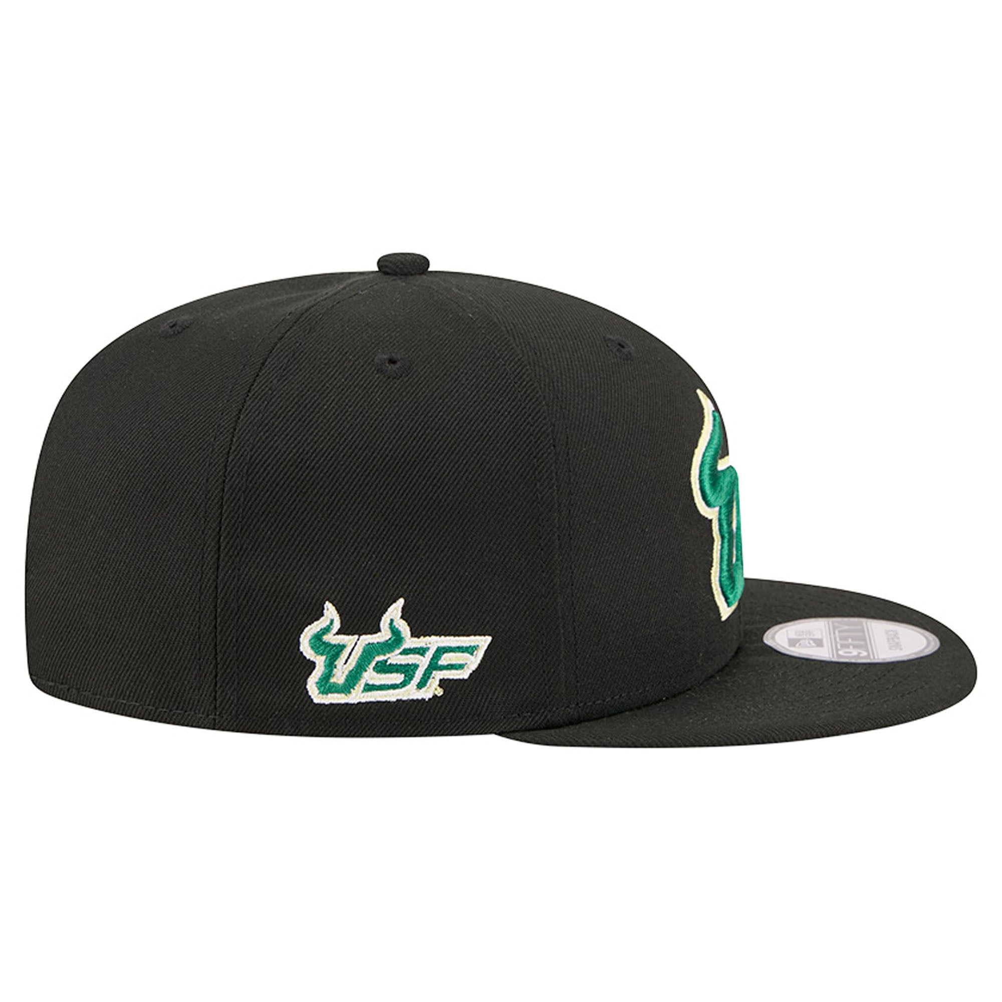 Men's New Era Black South Florida Bulls Team 9FIFTY Snapback Hat