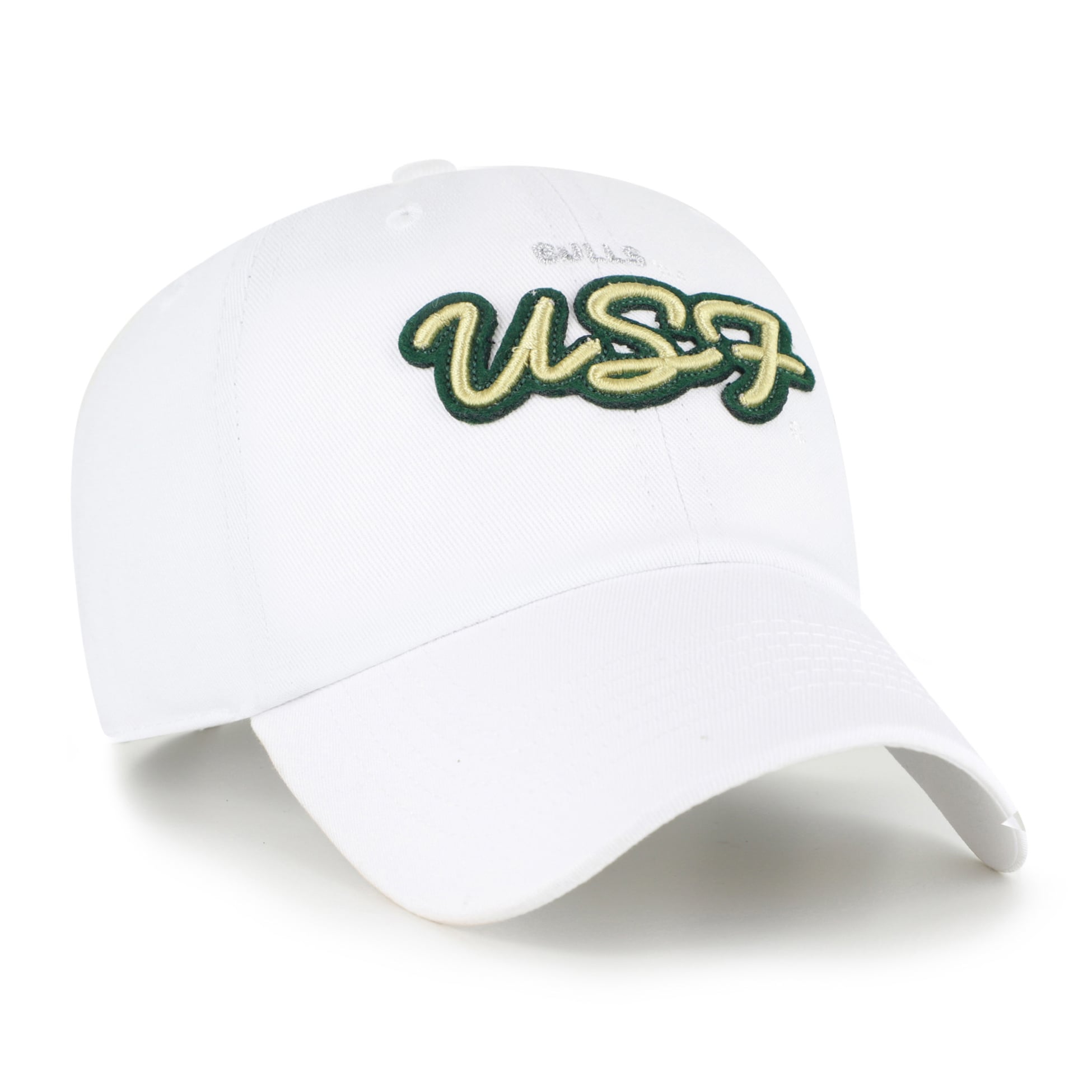 Women's '47 White South Florida Bulls Trendy Script Clean Up Adjustable Hat