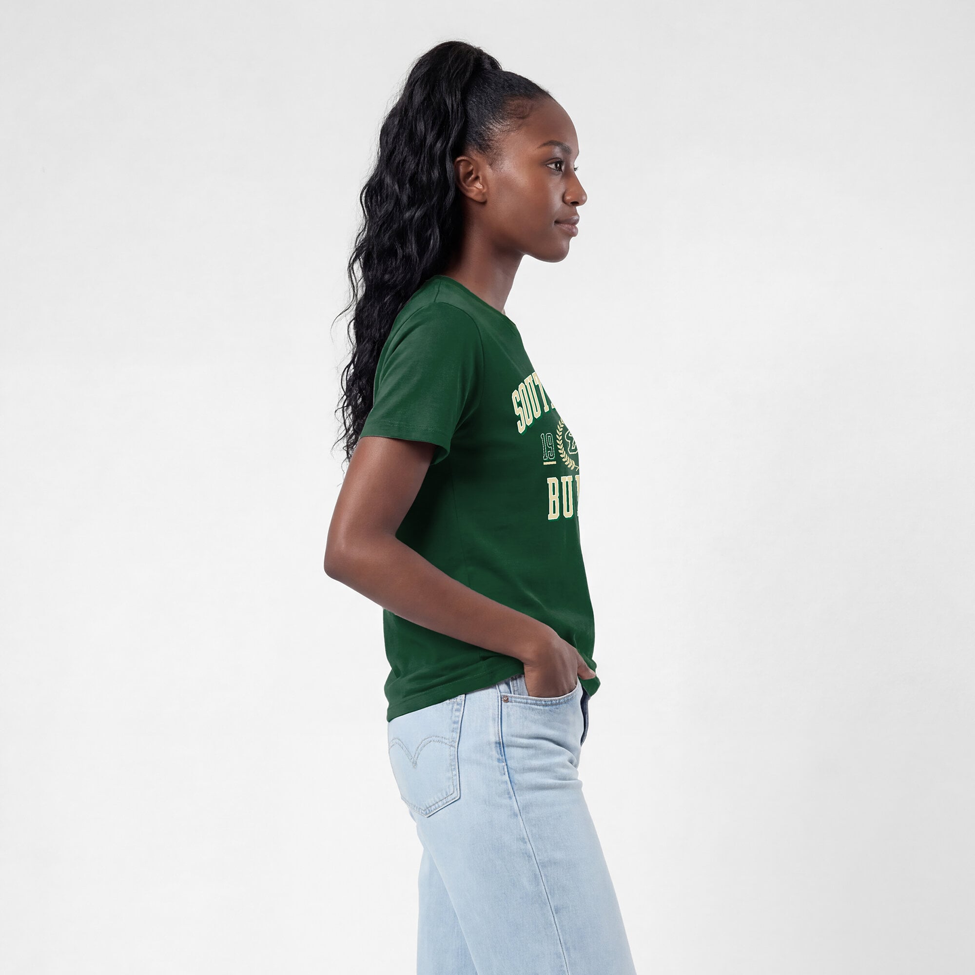 Women's Champion Green South Florida Bulls Lifestyle T-Shirt