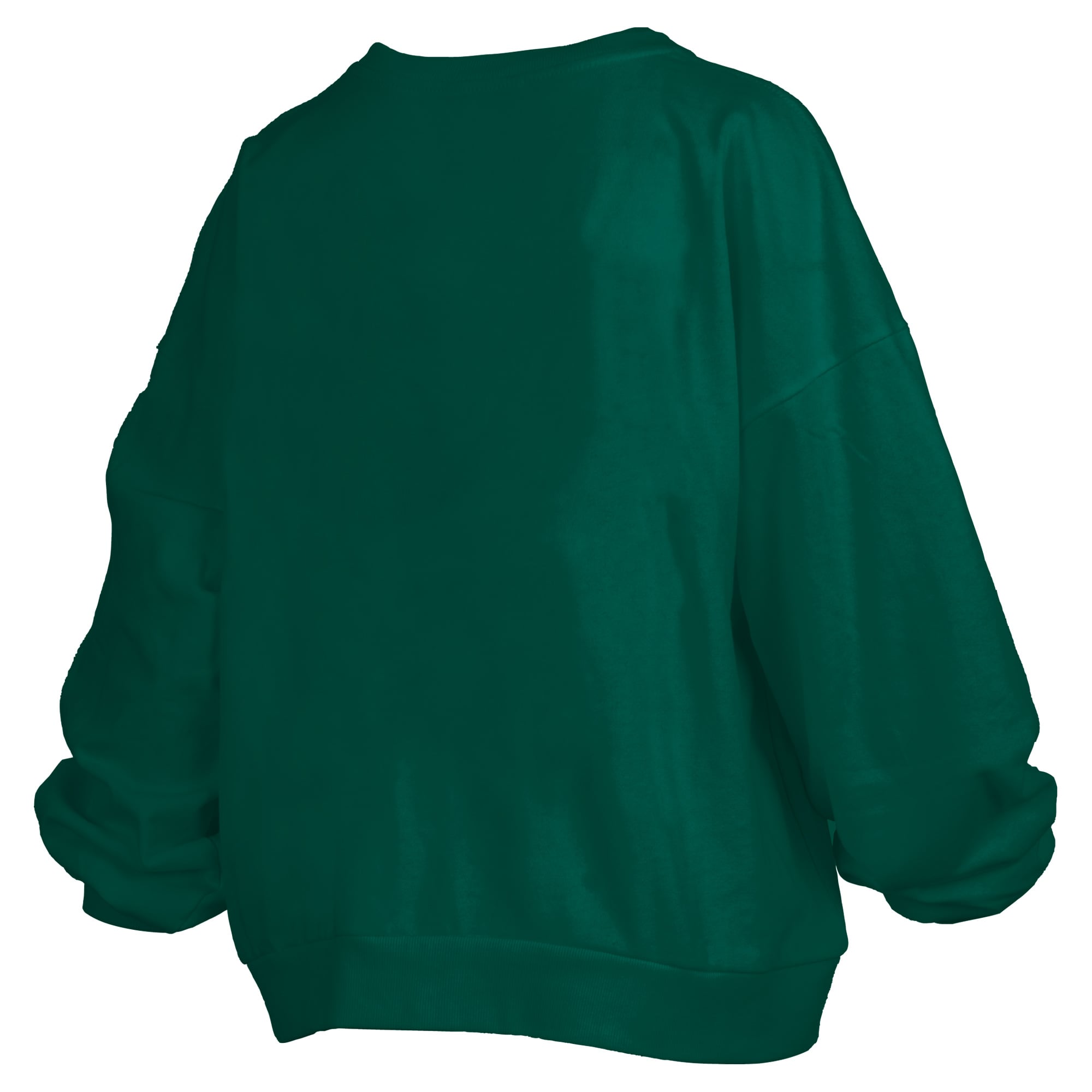 Women's Pressbox Green South Florida Bulls Oversized Janise Arch Over Logo Fleece Sweatshirt