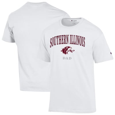  Southern Illinois Salukis Champion Arch Dad Jersey T-Shirt - White